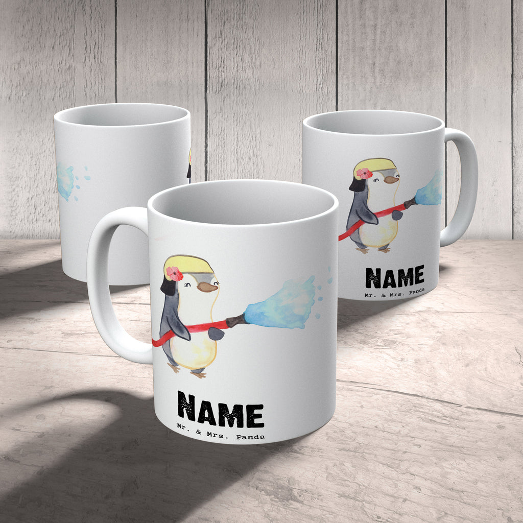 Personalisierte Tasse Feuerwehrfrau mit Herz Personalisierte Tasse, Namenstasse, Wunschname, Personalisiert, Tasse, Namen, Drucken, Tasse mit Namen, Beruf, Ausbildung, Jubiläum, Abschied, Rente, Kollege, Kollegin, Geschenk, Schenken, Arbeitskollege, Mitarbeiter, Firma, Danke, Dankeschön, Feuerwehrfrau, Feuerwehrhauptfrau, Brandschutz, Feuerwehr, freiwillige Feuerwehr