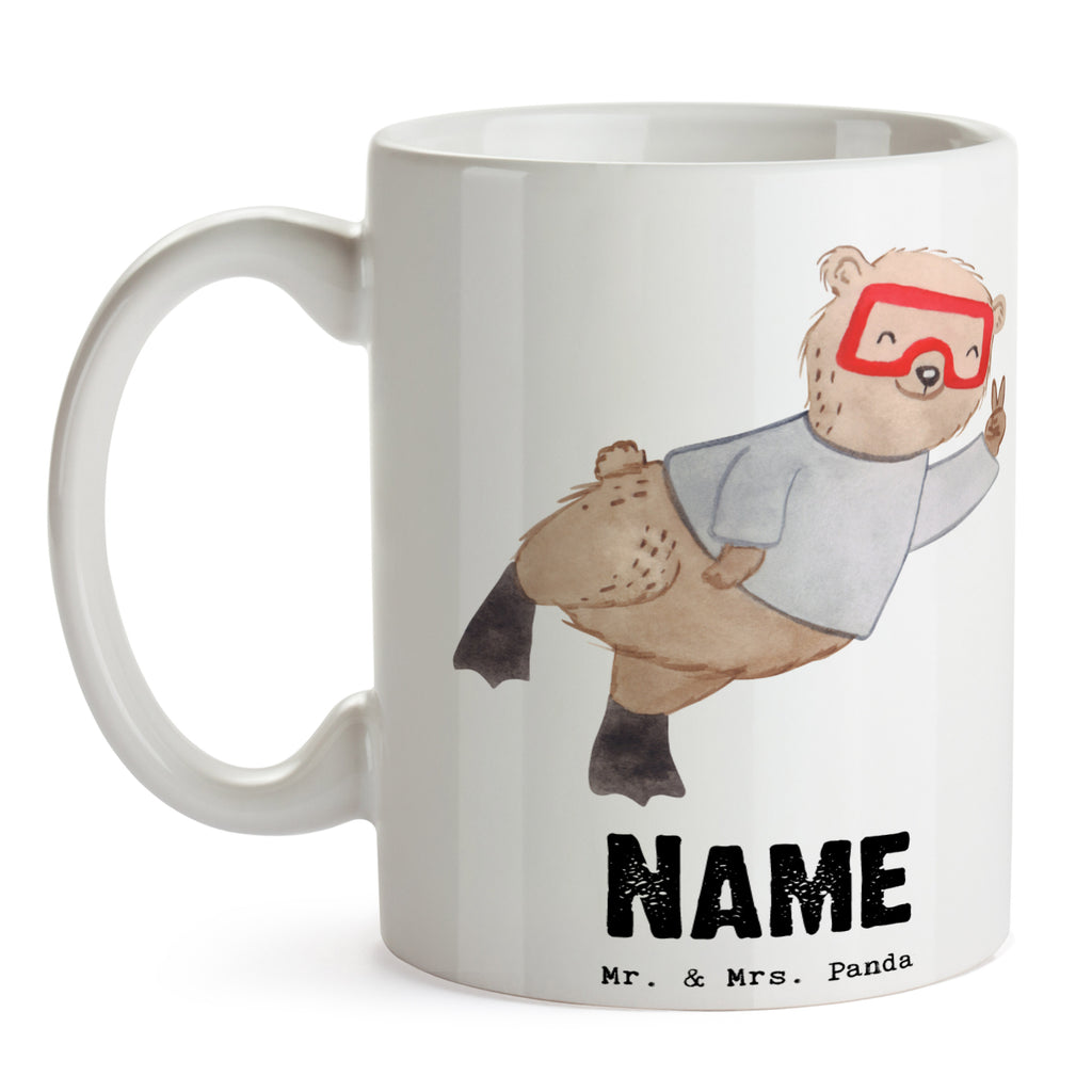 Personalisierte Tasse Bär Tauchen Tage Personalisierte Tasse, Namenstasse, Wunschname, Personalisiert, Tasse, Namen, Drucken, Tasse mit Namen, Geschenk, Sport, Sportart, Hobby, Schenken, Danke, Dankeschön, Auszeichnung, Gewinn, Sportler, Tauchen, schnorcheln, Tauchgang, Tauchschule, Diving, Dive