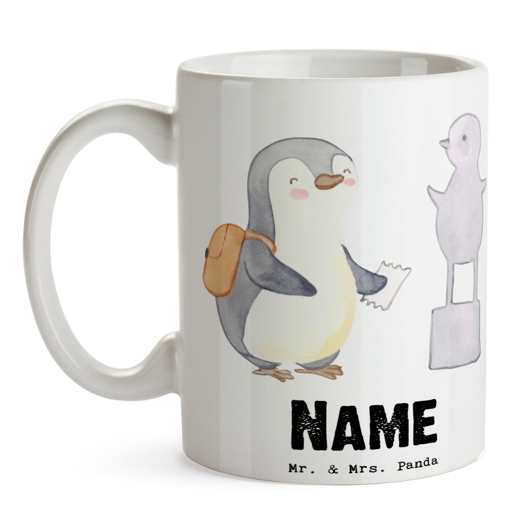 Personalisierte Tasse Pinguin Museum besuchen Tage Personalisierte Tasse, Namenstasse, Wunschname, Personalisiert, Tasse, Namen, Drucken, Tasse mit Namen, Geschenk, Sport, Sportart, Hobby, Schenken, Danke, Dankeschön, Auszeichnung, Gewinn, Sportler, Museum besuchen, Museen