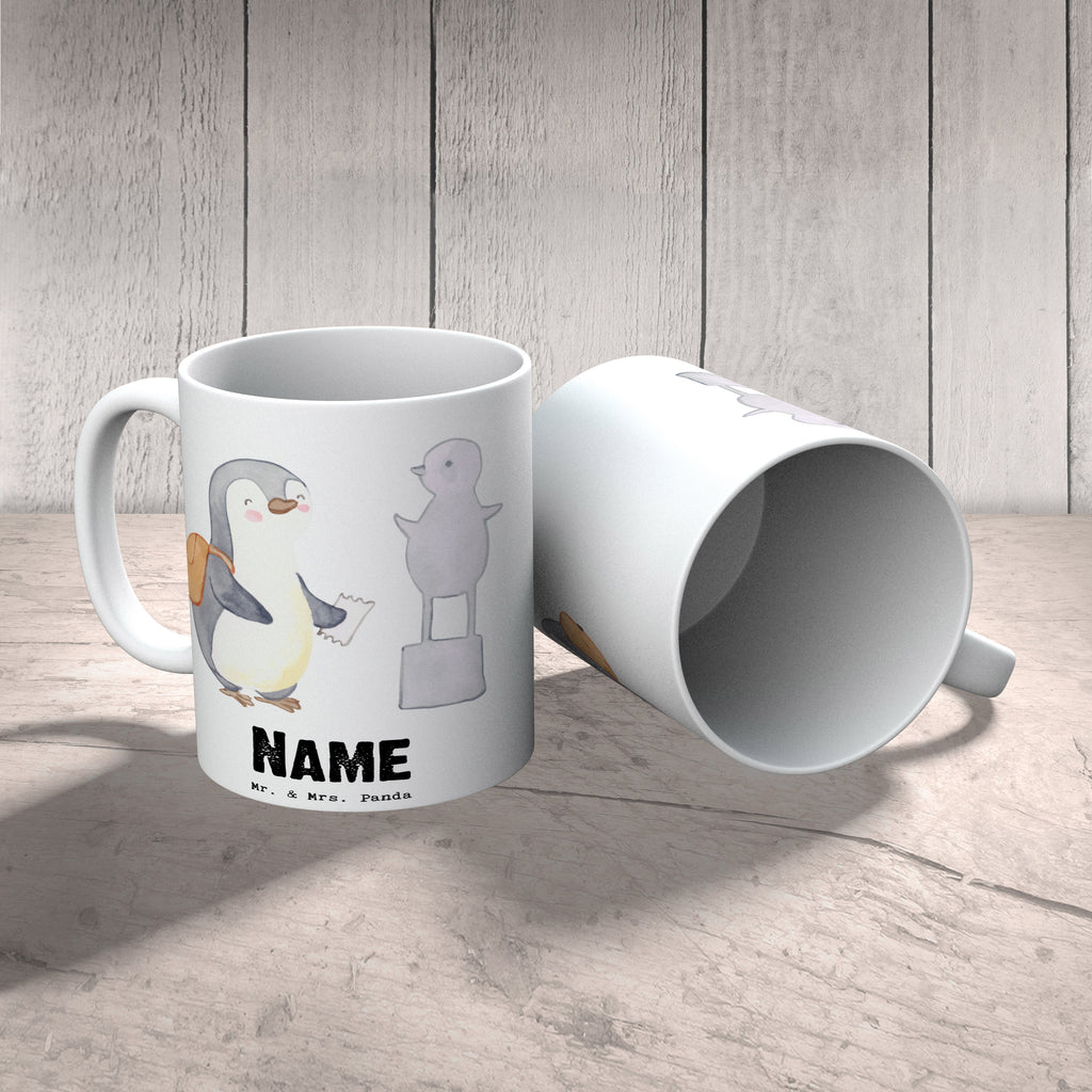 Personalisierte Tasse Pinguin Museum besuchen Tage Personalisierte Tasse, Namenstasse, Wunschname, Personalisiert, Tasse, Namen, Drucken, Tasse mit Namen, Geschenk, Sport, Sportart, Hobby, Schenken, Danke, Dankeschön, Auszeichnung, Gewinn, Sportler, Museum besuchen, Museen