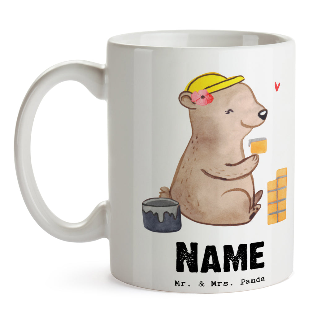 Personalisierte Tasse Maurerin mit Herz Personalisierte Tasse, Namenstasse, Wunschname, Personalisiert, Tasse, Namen, Drucken, Tasse mit Namen, Beruf, Ausbildung, Jubiläum, Abschied, Rente, Kollege, Kollegin, Geschenk, Schenken, Arbeitskollege, Mitarbeiter, Firma, Danke, Dankeschön, Maurerin, Maurermeisterin, Gesellenprüfung, Handwerkerin, Maurerbetrieb
