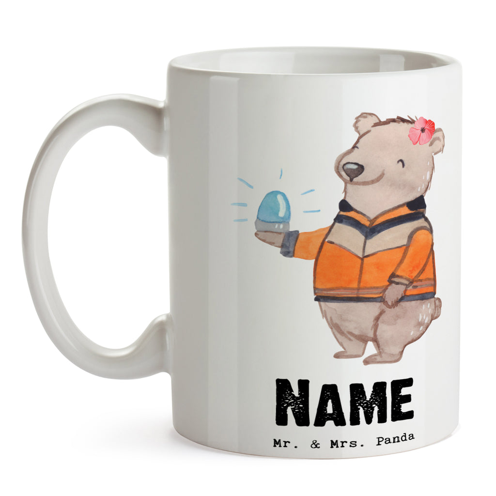 Personalisierte Tasse Rettungswagenfahrerin mit Herz Personalisierte Tasse, Namenstasse, Wunschname, Personalisiert, Tasse, Namen, Drucken, Tasse mit Namen, Beruf, Ausbildung, Jubiläum, Abschied, Rente, Kollege, Kollegin, Geschenk, Schenken, Arbeitskollege, Mitarbeiter, Firma, Danke, Dankeschön