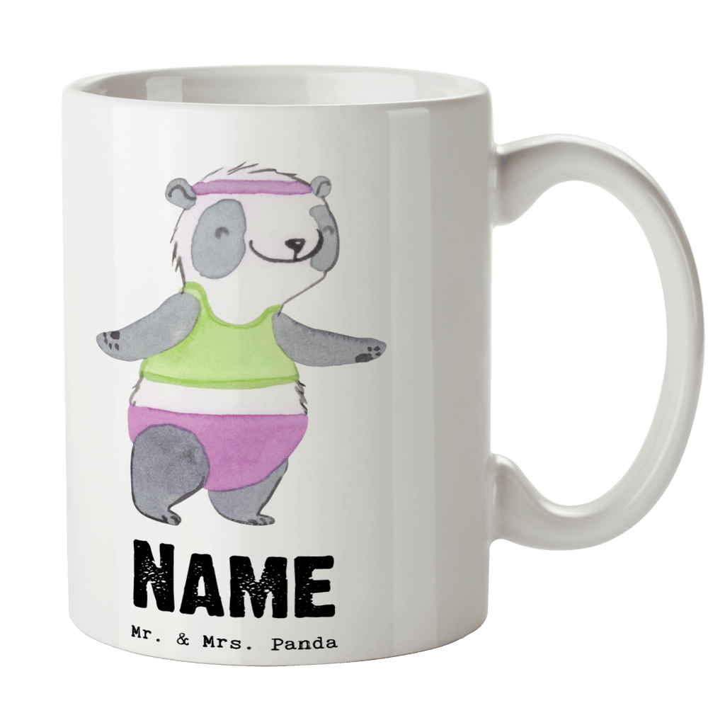 Personalisierte Tasse Panda Aerobic Tage Personalisierte Tasse, Namenstasse, Wunschname, Personalisiert, Tasse, Namen, Drucken, Tasse mit Namen, Geschenk, Sport, Sportart, Hobby, Schenken, Danke, Dankeschön, Auszeichnung, Gewinn, Sportler, Aerobic, Aerobic Fitness, Fitnessstudio