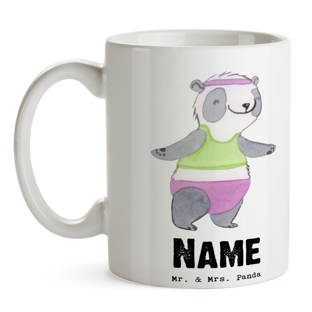 Personalisierte Tasse Panda Aerobic Tage Personalisierte Tasse, Namenstasse, Wunschname, Personalisiert, Tasse, Namen, Drucken, Tasse mit Namen, Geschenk, Sport, Sportart, Hobby, Schenken, Danke, Dankeschön, Auszeichnung, Gewinn, Sportler, Aerobic, Aerobic Fitness, Fitnessstudio