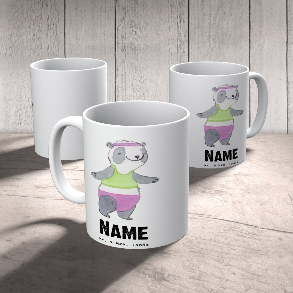Personalisierte Tasse Panda Aerobic Tage Personalisierte Tasse, Namenstasse, Wunschname, Personalisiert, Tasse, Namen, Drucken, Tasse mit Namen, Geschenk, Sport, Sportart, Hobby, Schenken, Danke, Dankeschön, Auszeichnung, Gewinn, Sportler, Aerobic, Aerobic Fitness, Fitnessstudio
