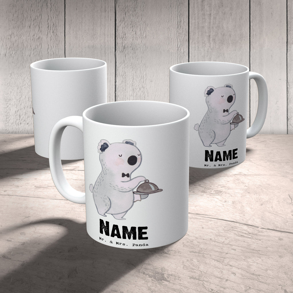 Personalisierte Tasse Kellner mit Herz Personalisierte Tasse, Namenstasse, Wunschname, Personalisiert, Tasse, Namen, Drucken, Tasse mit Namen, Beruf, Ausbildung, Jubiläum, Abschied, Rente, Kollege, Kollegin, Geschenk, Schenken, Arbeitskollege, Mitarbeiter, Firma, Danke, Dankeschön, Kellner, Servicekraft, Restaurant, Ober