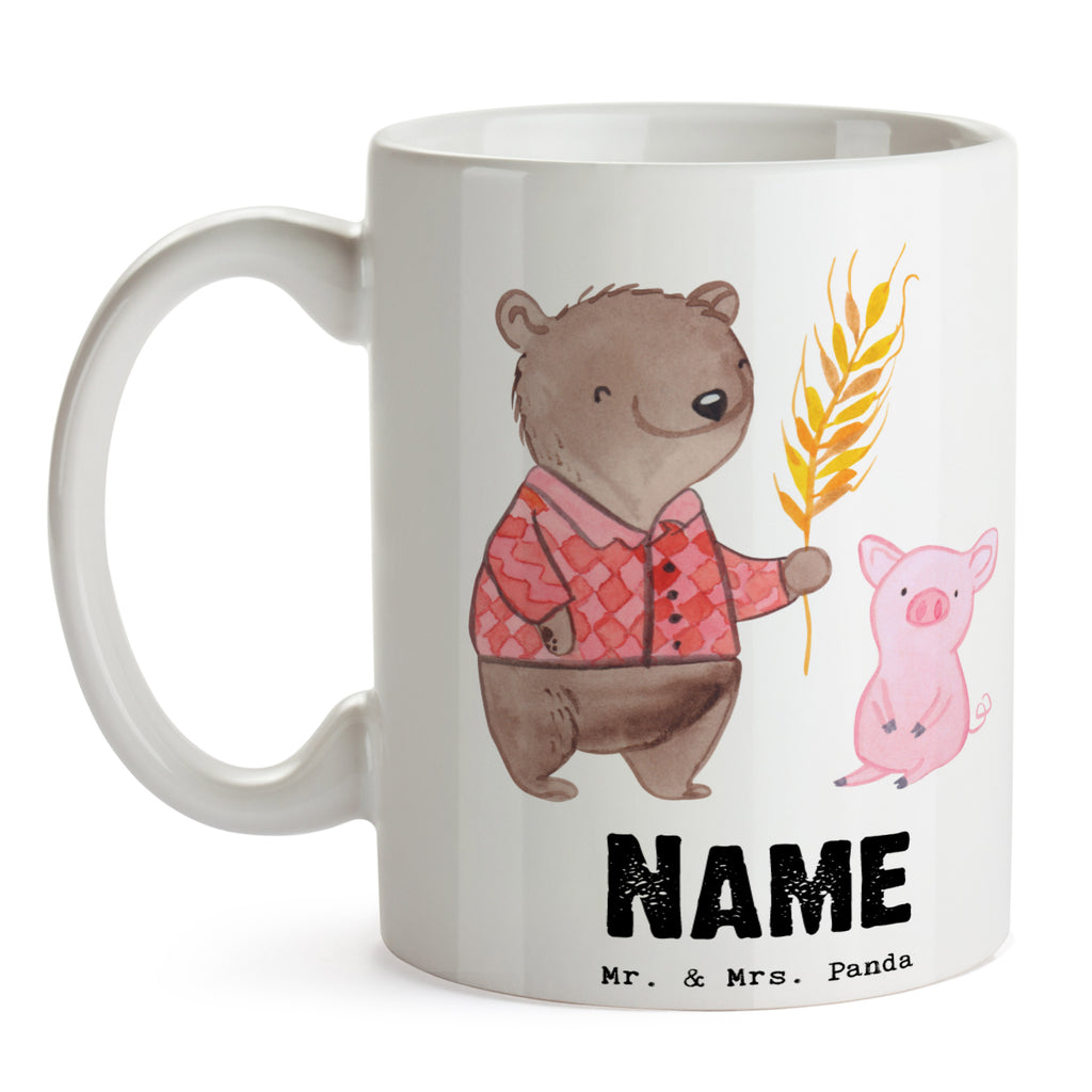 Personalisierte Tasse Landwirt mit Herz Personalisierte Tasse, Namenstasse, Wunschname, Personalisiert, Tasse, Namen, Drucken, Tasse mit Namen, Beruf, Ausbildung, Jubiläum, Abschied, Rente, Kollege, Kollegin, Geschenk, Schenken, Arbeitskollege, Mitarbeiter, Firma, Danke, Dankeschön, Landwirt; Bauer, Tierwirt, Agronom, Farmer, Bauernhof