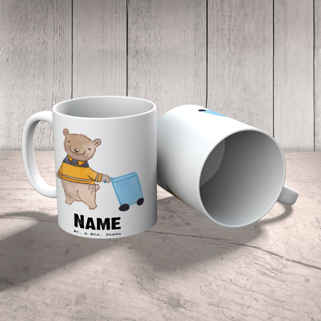 Personalisierte Tasse Müllwerker mit Herz Personalisierte Tasse, Namenstasse, Wunschname, Personalisiert, Tasse, Namen, Drucken, Tasse mit Namen, Beruf, Ausbildung, Jubiläum, Abschied, Rente, Kollege, Kollegin, Geschenk, Schenken, Arbeitskollege, Mitarbeiter, Firma, Danke, Dankeschön, Müllwerker, Fachkraft Kreislauf- und Abfallwirtschaft, Müllentsorger, Kehrichtmann, Müllmann, Müllfahrer