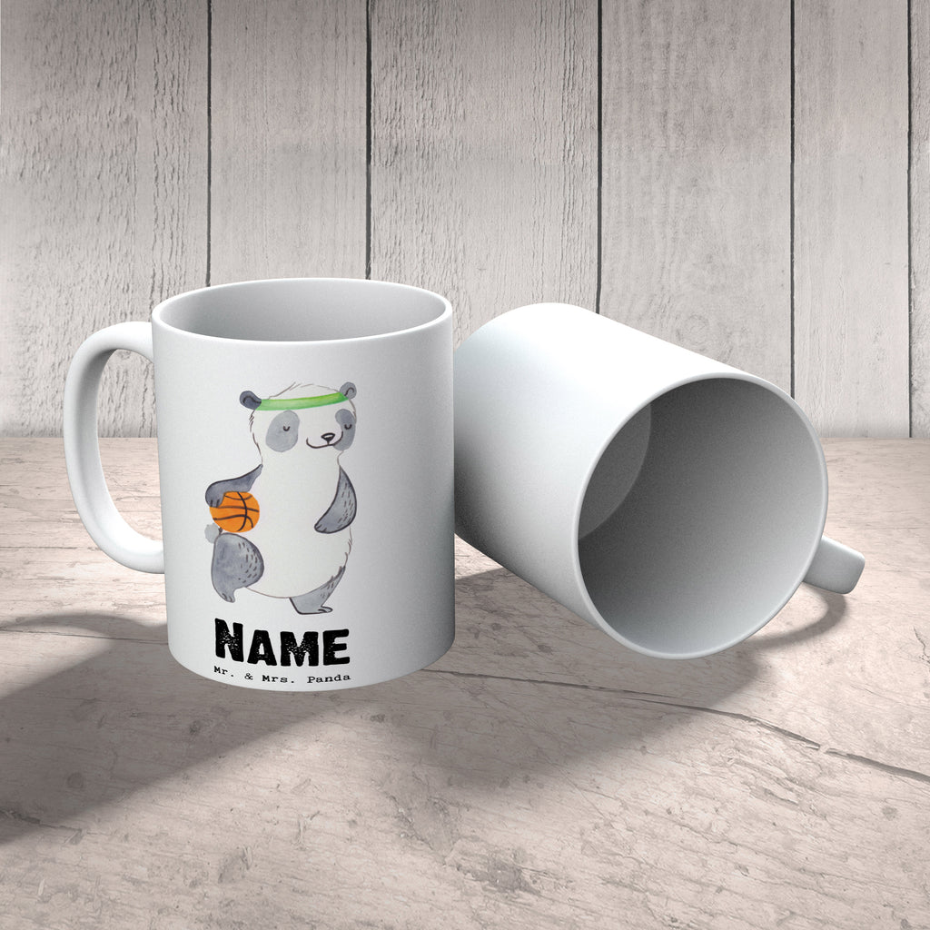 Personalisierte Tasse Panda Basketball Tage Personalisierte Tasse, Namenstasse, Wunschname, Personalisiert, Tasse, Namen, Drucken, Tasse mit Namen, Geschenk, Sport, Sportart, Hobby, Schenken, Danke, Dankeschön, Auszeichnung, Gewinn, Sportler, Basketball, Basketball Verein, Basketball Verband, Basketballplatz