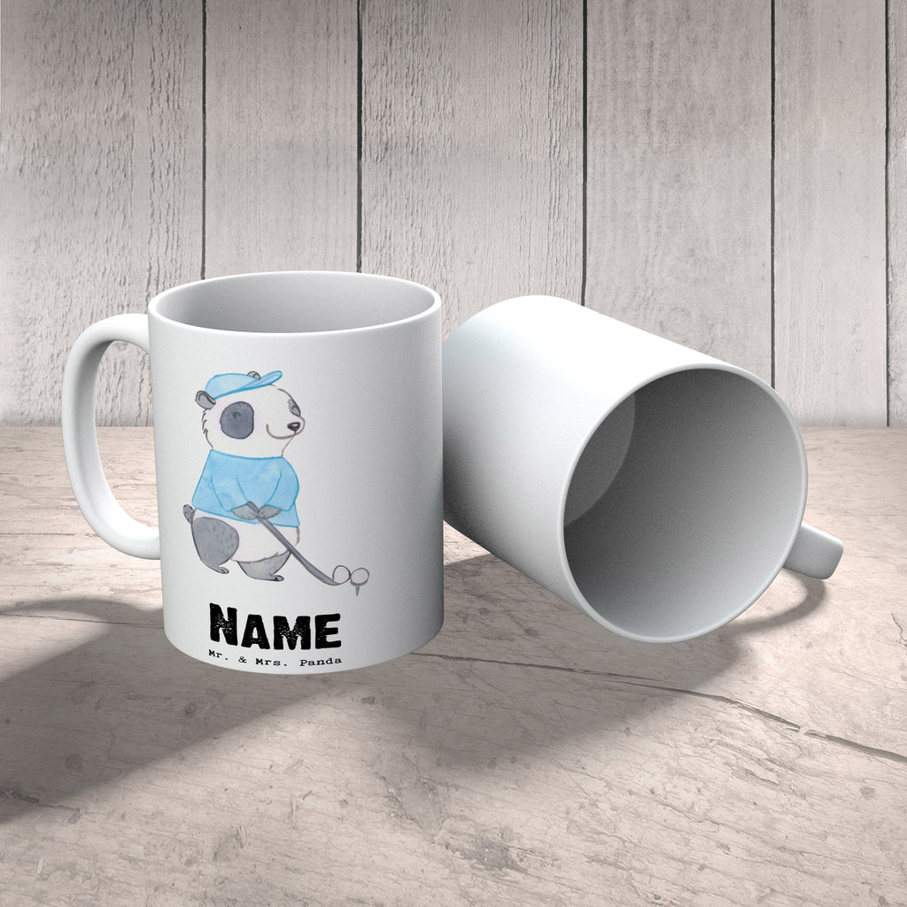 Personalisierte Tasse Panda Golfen Tage Personalisierte Tasse, Namenstasse, Wunschname, Personalisiert, Tasse, Namen, Drucken, Tasse mit Namen, Geschenk, Sport, Sportart, Hobby, Schenken, Danke, Dankeschön, Auszeichnung, Gewinn, Sportler, Golfen, Golf spielen, Golfplatz, Golfturnier, Golf Verein