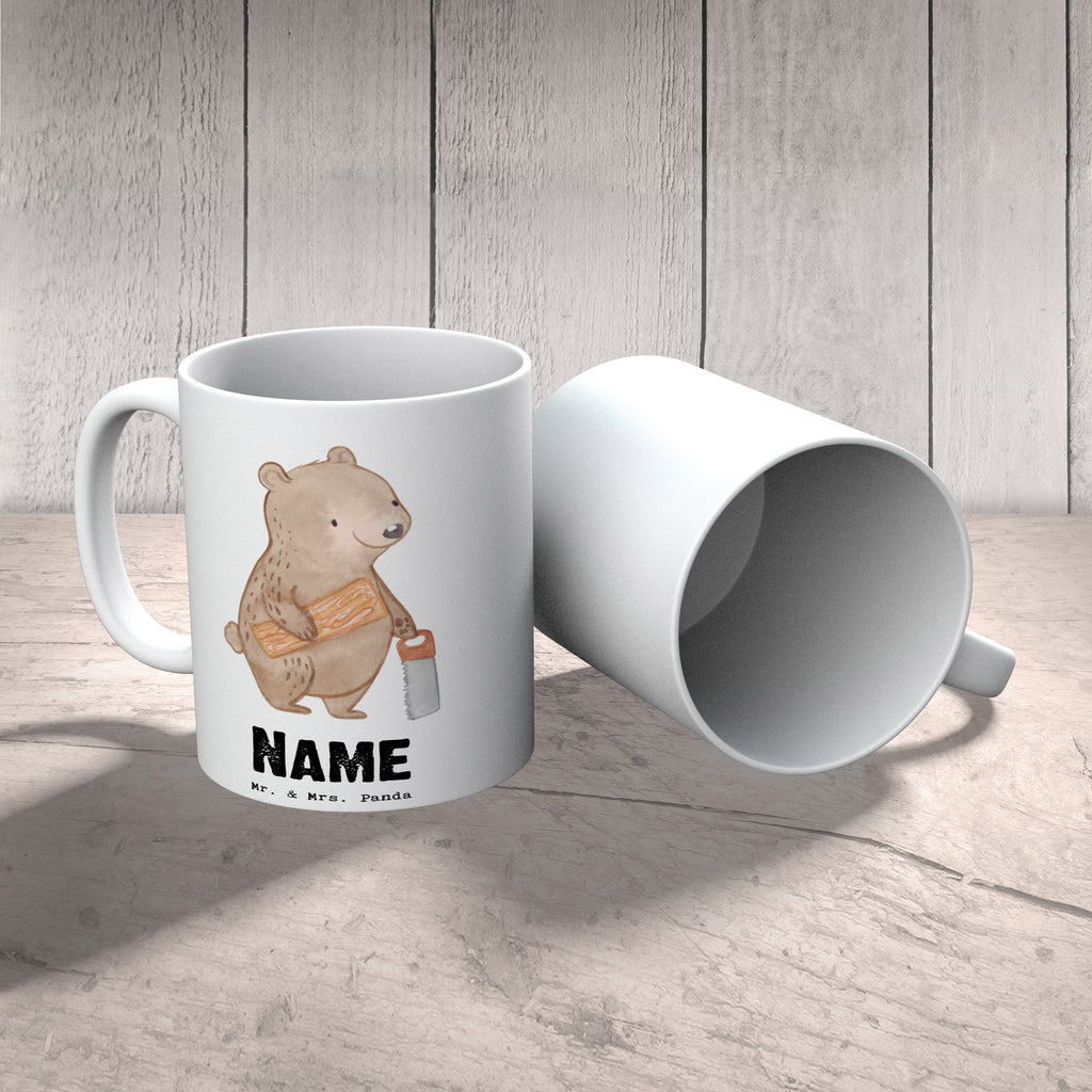 Personalisierte Tasse Tischler mit Herz Personalisierte Tasse, Namenstasse, Wunschname, Personalisiert, Tasse, Namen, Drucken, Tasse mit Namen, Beruf, Ausbildung, Jubiläum, Abschied, Rente, Kollege, Kollegin, Geschenk, Schenken, Arbeitskollege, Mitarbeiter, Firma, Danke, Dankeschön