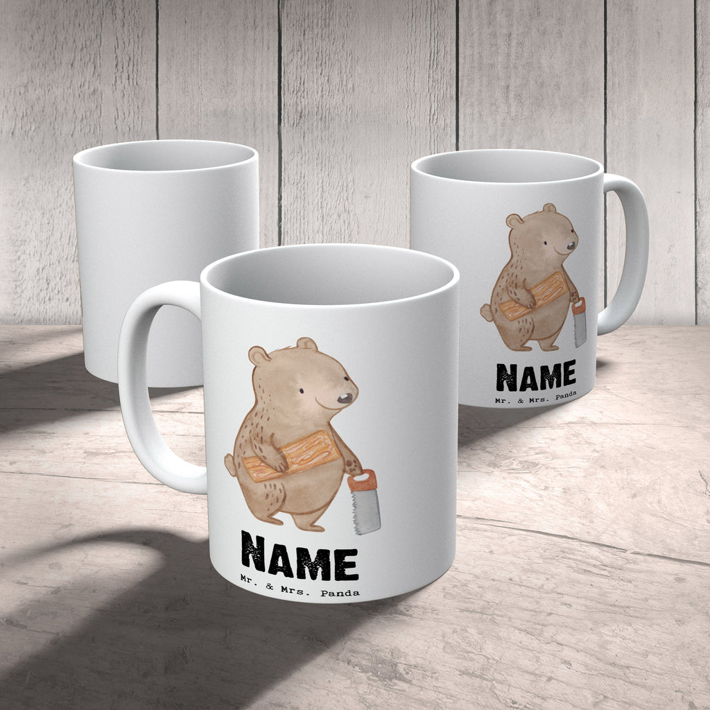 Personalisierte Tasse Tischler mit Herz Personalisierte Tasse, Namenstasse, Wunschname, Personalisiert, Tasse, Namen, Drucken, Tasse mit Namen, Beruf, Ausbildung, Jubiläum, Abschied, Rente, Kollege, Kollegin, Geschenk, Schenken, Arbeitskollege, Mitarbeiter, Firma, Danke, Dankeschön