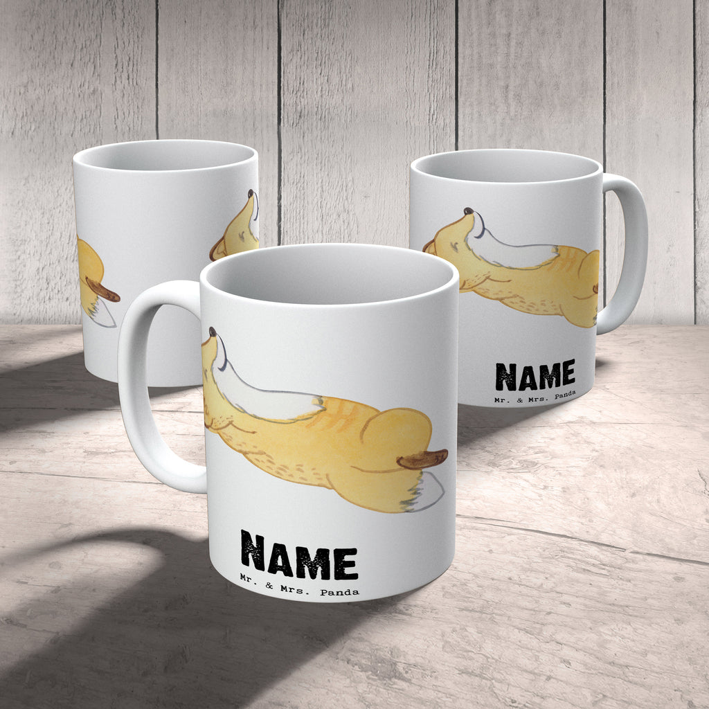 Personalisierte Tasse Fuchs Crunches Tage Personalisierte Tasse, Namenstasse, Wunschname, Personalisiert, Tasse, Namen, Drucken, Tasse mit Namen, Geschenk, Sport, Sportart, Hobby, Schenken, Danke, Dankeschön, Auszeichnung, Gewinn, Sportler, Crunches, Fitness, Bauchpressen, Fitnessstudio