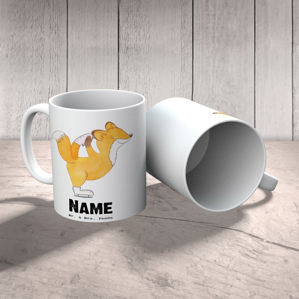 Personalisierte Tasse Fuchs Eiskunstläufer Tage Personalisierte Tasse, Namenstasse, Wunschname, Personalisiert, Tasse, Namen, Drucken, Tasse mit Namen, Geschenk, Sport, Sportart, Hobby, Schenken, Danke, Dankeschön, Auszeichnung, Gewinn, Sportler, Eiskunstläufer, Eiskunstläuferin, Eiskunst