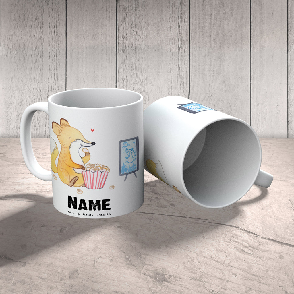 Personalisierte Tasse Fuchs Filme gucken Tage Personalisierte Tasse, Namenstasse, Wunschname, Personalisiert, Tasse, Namen, Drucken, Tasse mit Namen, Geschenk, Sport, Sportart, Hobby, Schenken, Danke, Dankeschön, Auszeichnung, Gewinn, Sportler, Filmabend, Filme gucken, TV, Fernsehen, Kino