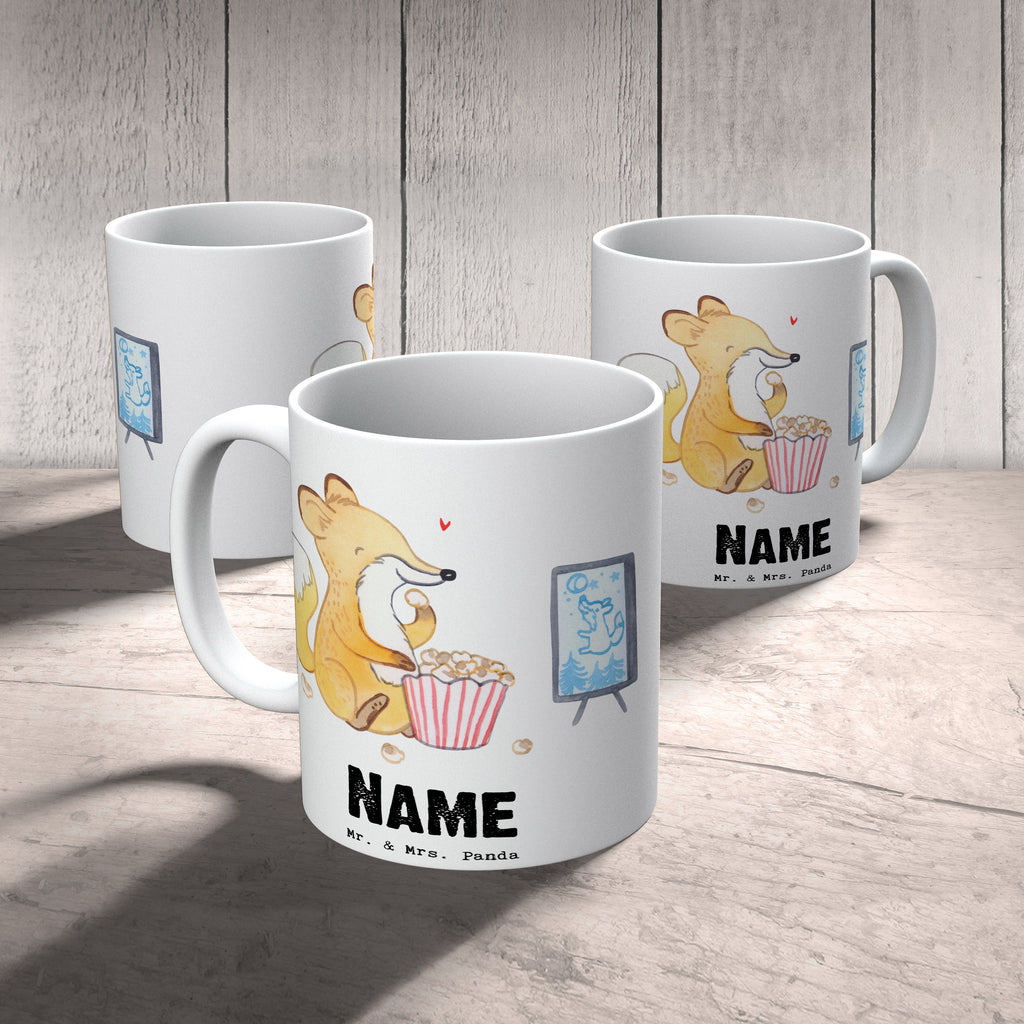 Personalisierte Tasse Fuchs Filme gucken Tage Personalisierte Tasse, Namenstasse, Wunschname, Personalisiert, Tasse, Namen, Drucken, Tasse mit Namen, Geschenk, Sport, Sportart, Hobby, Schenken, Danke, Dankeschön, Auszeichnung, Gewinn, Sportler, Filmabend, Filme gucken, TV, Fernsehen, Kino