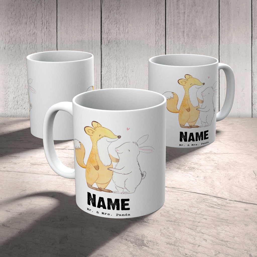 Personalisierte Tasse Fuchs Hase Freunde treffen Tage Personalisierte Tasse, Namenstasse, Wunschname, Personalisiert, Tasse, Namen, Drucken, Tasse mit Namen, Geschenk, Sport, Sportart, Hobby, Schenken, Danke, Dankeschön, Auszeichnung, Gewinn, Sportler, Freunde treffen
