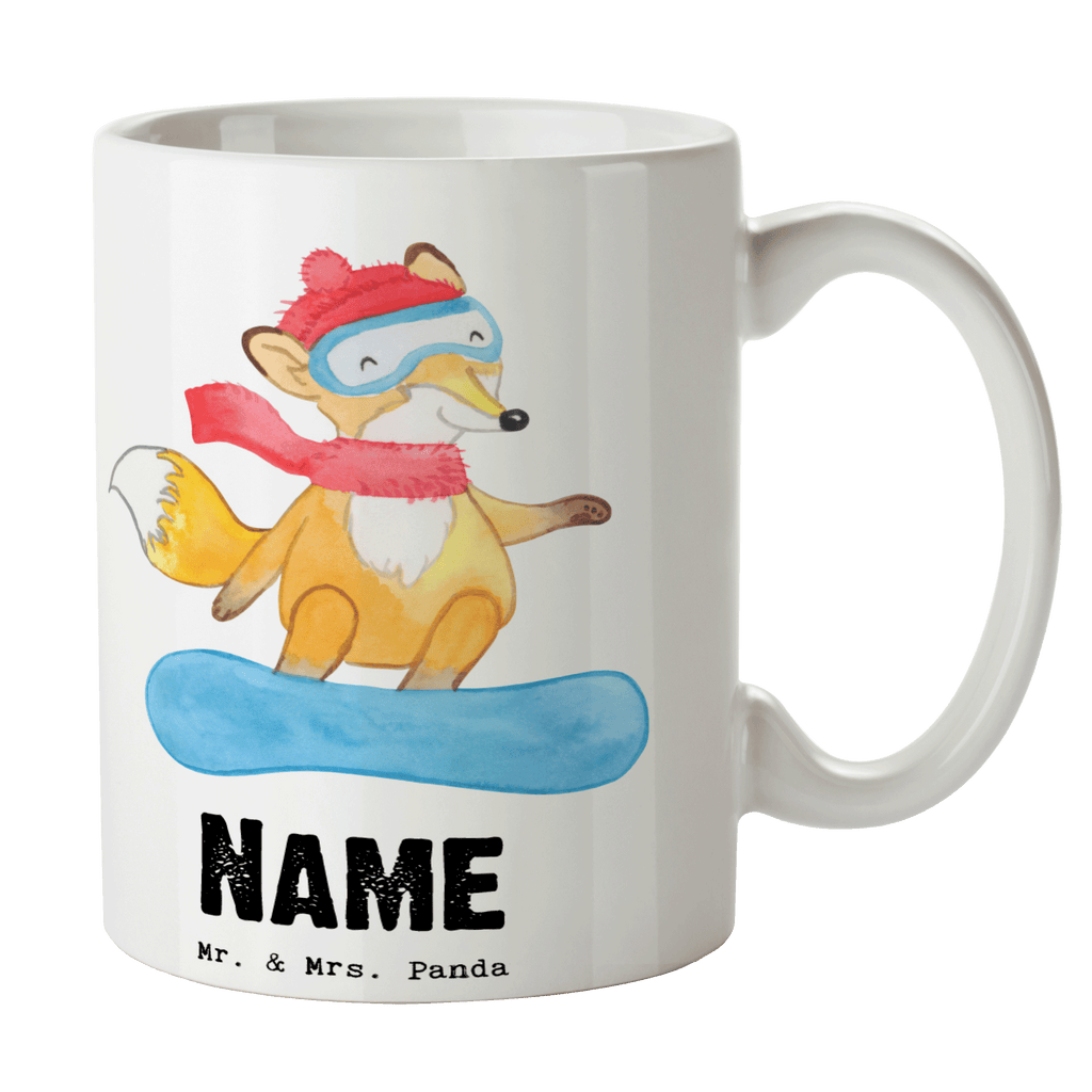 Personalisierte Tasse Fuchs Snowboarden Tage Personalisierte Tasse, Namenstasse, Wunschname, Personalisiert, Tasse, Namen, Drucken, Tasse mit Namen, Geschenk, Sport, Sportart, Hobby, Schenken, Danke, Dankeschön, Auszeichnung, Gewinn, Sportler, Snowboard, snowboarden, Wintersport, Snowboardschule, Winterurlaub