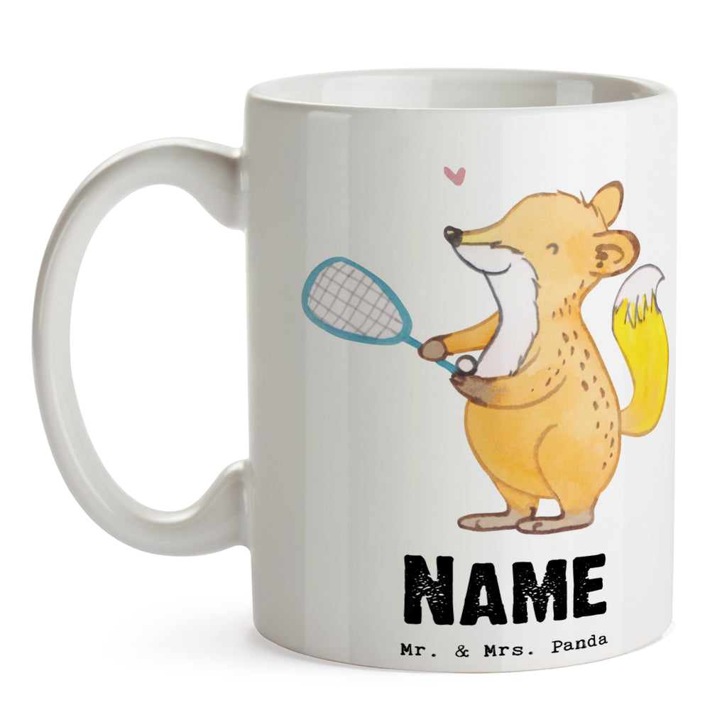 Personalisierte Tasse Fuchs Squash spielen Tage Personalisierte Tasse, Namenstasse, Wunschname, Personalisiert, Tasse, Namen, Drucken, Tasse mit Namen, Geschenk, Sport, Sportart, Hobby, Schenken, Danke, Dankeschön, Auszeichnung, Gewinn, Sportler, Squash spielen, Squashhalle, Ballsport