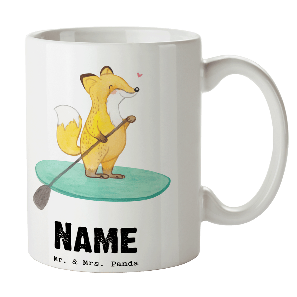 Personalisierte Tasse Fuchs Stand Up Paddling Tage Personalisierte Tasse, Namenstasse, Wunschname, Personalisiert, Tasse, Namen, Drucken, Tasse mit Namen, Geschenk, Sport, Sportart, Hobby, Schenken, Danke, Dankeschön, Auszeichnung, Gewinn, Sportler, Stand Up Paddling, Paddle Boarding, SUB, subben, Stand up paddle