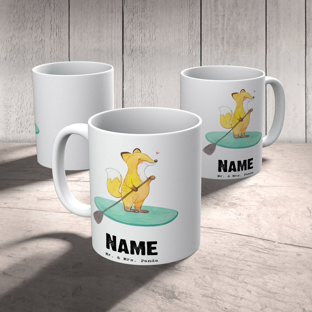 Personalisierte Tasse Fuchs Stand Up Paddling Tage Personalisierte Tasse, Namenstasse, Wunschname, Personalisiert, Tasse, Namen, Drucken, Tasse mit Namen, Geschenk, Sport, Sportart, Hobby, Schenken, Danke, Dankeschön, Auszeichnung, Gewinn, Sportler, Stand Up Paddling, Paddle Boarding, SUB, subben, Stand up paddle