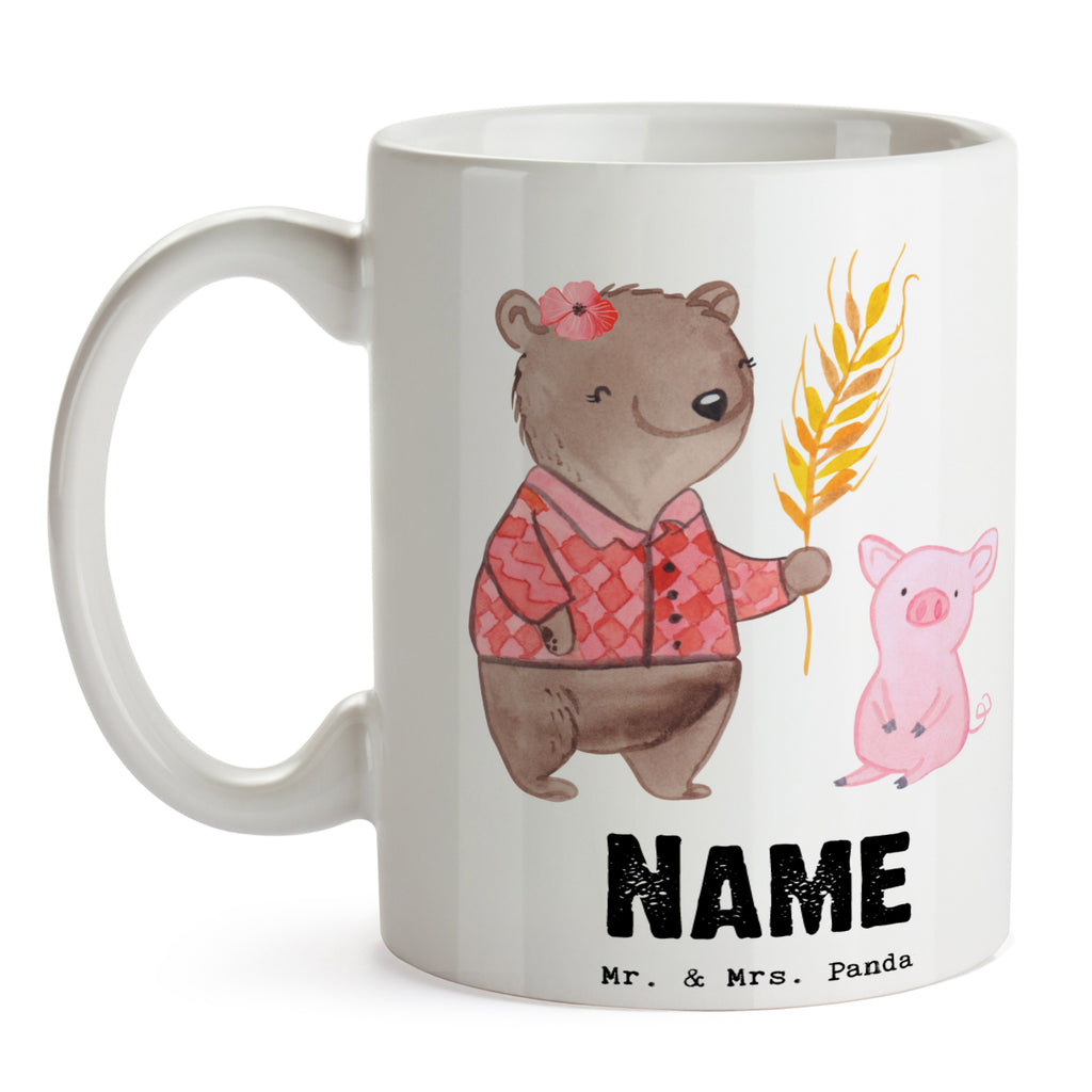 Personalisierte Tasse Landwirtin mit Herz Personalisierte Tasse, Namenstasse, Wunschname, Personalisiert, Tasse, Namen, Drucken, Tasse mit Namen, Beruf, Ausbildung, Jubiläum, Abschied, Rente, Kollege, Kollegin, Geschenk, Schenken, Arbeitskollege, Mitarbeiter, Firma, Danke, Dankeschön, Landwirtin, Bäuerin, Tierwirtin, Agronomin, Farmerin, Bauernhof