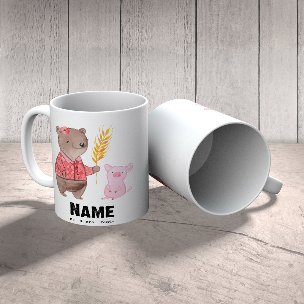 Personalisierte Tasse Landwirtin mit Herz Personalisierte Tasse, Namenstasse, Wunschname, Personalisiert, Tasse, Namen, Drucken, Tasse mit Namen, Beruf, Ausbildung, Jubiläum, Abschied, Rente, Kollege, Kollegin, Geschenk, Schenken, Arbeitskollege, Mitarbeiter, Firma, Danke, Dankeschön, Landwirtin, Bäuerin, Tierwirtin, Agronomin, Farmerin, Bauernhof