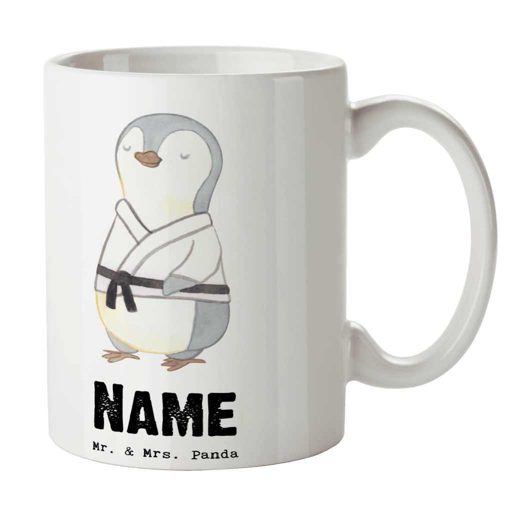 Personalisierte Tasse Pinguin Karate Tage Personalisierte Tasse, Namenstasse, Wunschname, Personalisiert, Tasse, Namen, Drucken, Tasse mit Namen, Geschenk, Sport, Sportart, Hobby, Schenken, Danke, Dankeschön, Auszeichnung, Gewinn, Sportler, Karate, Kampfsportart, Selbstverteidigung, Kampfkunst, Karate Verein