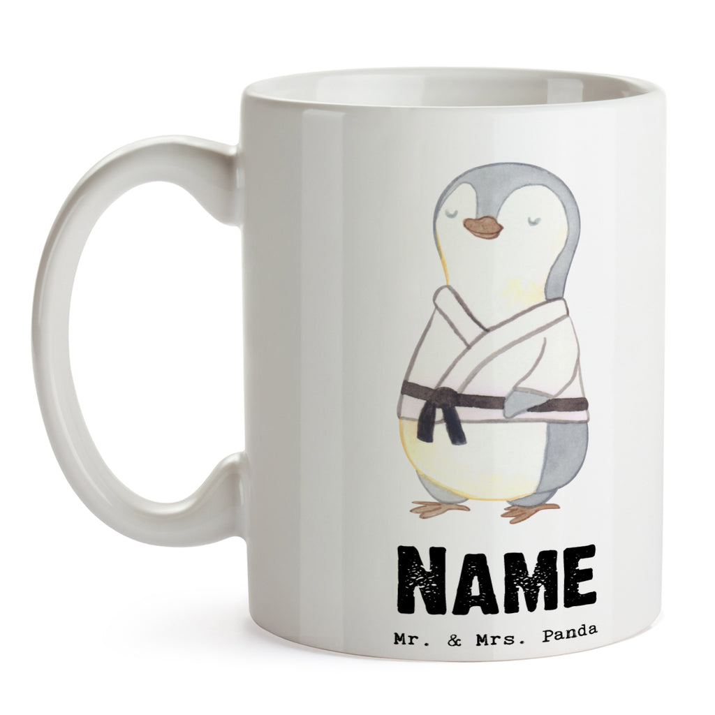Personalisierte Tasse Pinguin Karate Tage Personalisierte Tasse, Namenstasse, Wunschname, Personalisiert, Tasse, Namen, Drucken, Tasse mit Namen, Geschenk, Sport, Sportart, Hobby, Schenken, Danke, Dankeschön, Auszeichnung, Gewinn, Sportler, Karate, Kampfsportart, Selbstverteidigung, Kampfkunst, Karate Verein