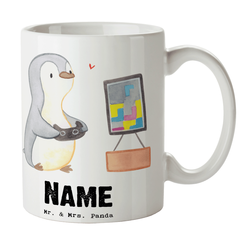 Personalisierte Tasse Pinguin Zocken Tage Personalisierte Tasse, Namenstasse, Wunschname, Personalisiert, Tasse, Namen, Drucken, Tasse mit Namen, Geschenk, Sport, Sportart, Hobby, Schenken, Danke, Dankeschön, Auszeichnung, Gewinn, Sportler, Zocken, Gaming, Videospiele, Videogames