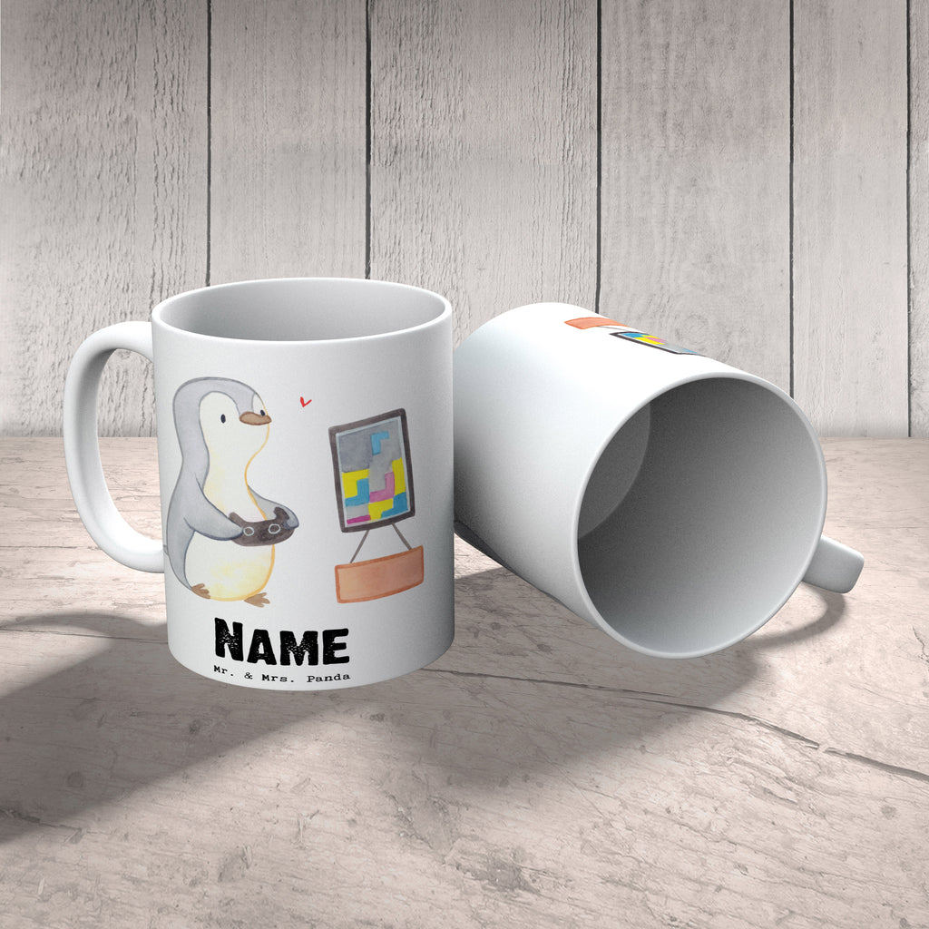 Personalisierte Tasse Pinguin Zocken Tage Personalisierte Tasse, Namenstasse, Wunschname, Personalisiert, Tasse, Namen, Drucken, Tasse mit Namen, Geschenk, Sport, Sportart, Hobby, Schenken, Danke, Dankeschön, Auszeichnung, Gewinn, Sportler, Zocken, Gaming, Videospiele, Videogames