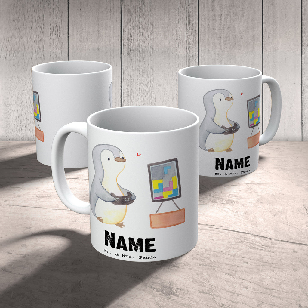 Personalisierte Tasse Pinguin Zocken Tage Personalisierte Tasse, Namenstasse, Wunschname, Personalisiert, Tasse, Namen, Drucken, Tasse mit Namen, Geschenk, Sport, Sportart, Hobby, Schenken, Danke, Dankeschön, Auszeichnung, Gewinn, Sportler, Zocken, Gaming, Videospiele, Videogames