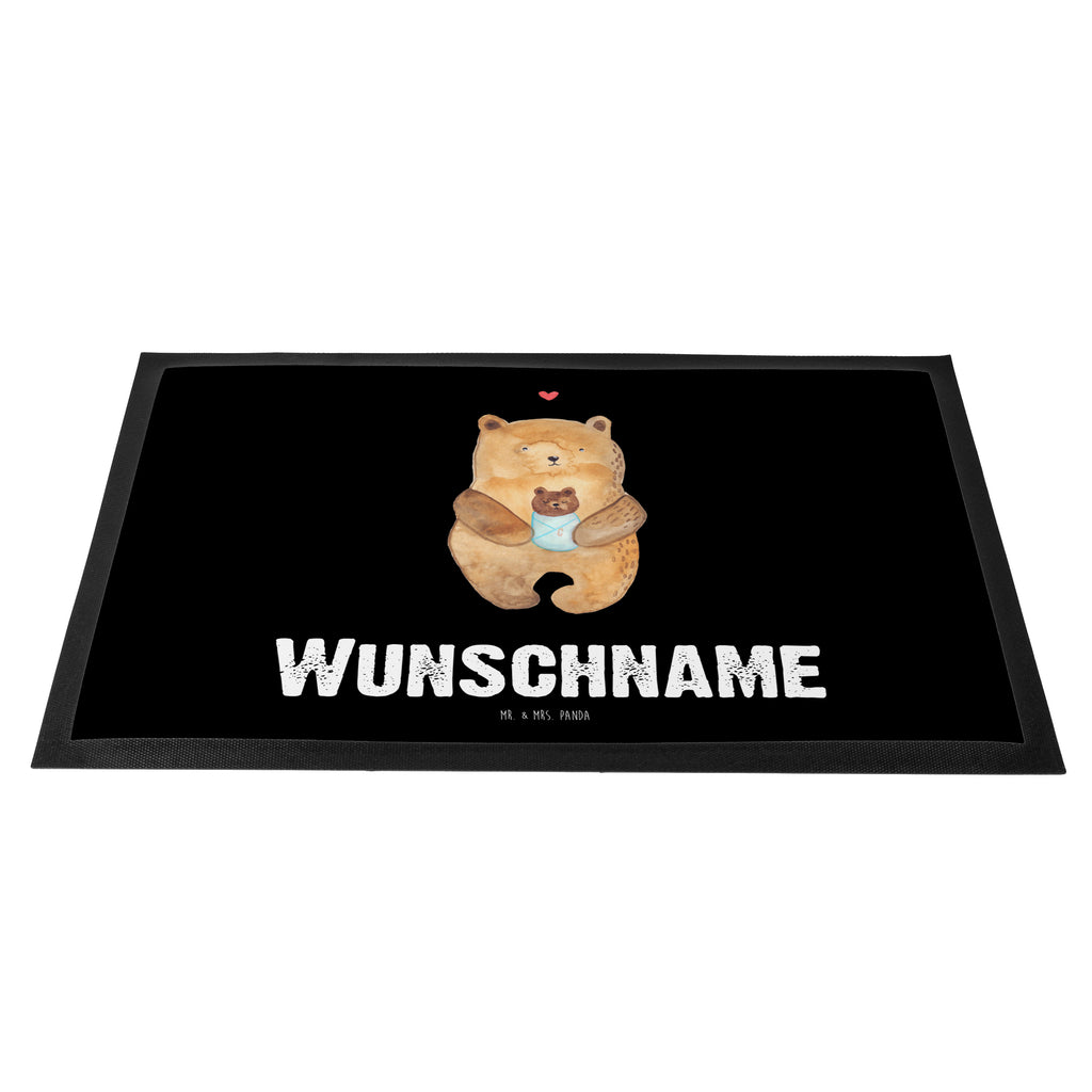 Personalisierte Fußmatte Bär mit Baby Personalisierte Fußmatte, Fußmatte mit Namen, Personalisieruung, Personalisiert, Fußmatte bedrucken, Türvorleger mit Namen, Haustürmatte personalisiert, Namensfussmatte, Wunschnamen, Bedrucken, Türvorleger personalisiert, Bär, Teddy, Teddybär, Eltern, Mutter, Baby, Taufe, Geburt, Nichte, Neffe, Enkel, Enkelin, Täufling, Geburtstag, Glückwunsch