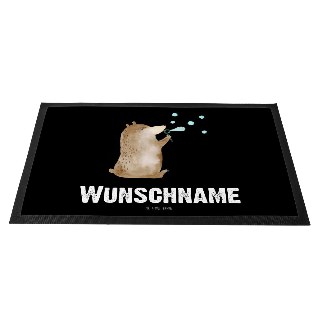 Personalisierte Fußmatte Bär Seifenblasen Personalisierte Fußmatte, Fußmatte mit Namen, Personalisieruung, Personalisiert, Fußmatte bedrucken, Türvorleger mit Namen, Haustürmatte personalisiert, Namensfussmatte, Wunschnamen, Bedrucken, Türvorleger personalisiert, Bär, Teddy, Teddybär, Seifenblasen Bär Lustig Sein Glücklich Traurig Happy