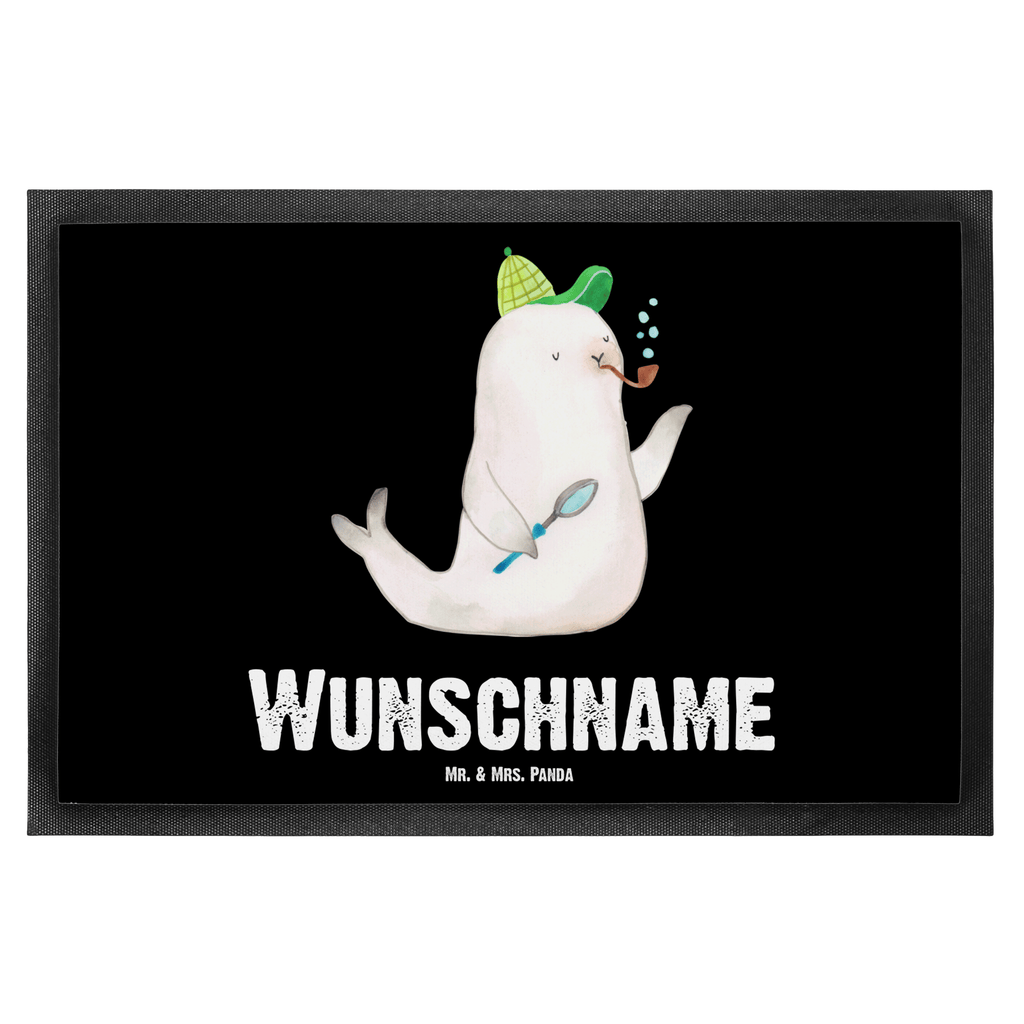 Personalisierte Fußmatte Robbe Sherlock Personalisierte Fußmatte, Fußmatte mit Namen, Personalisieruung, Personalisiert, Fußmatte bedrucken, Türvorleger mit Namen, Haustürmatte personalisiert, Namensfussmatte, Wunschnamen, Bedrucken, Türvorleger personalisiert, süße Tiermotive, gute Laune, lustige Sprüche, Tiere