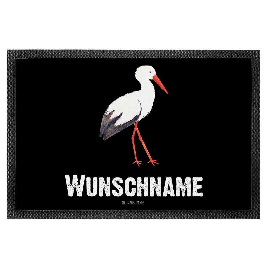 Personalisierte Fußmatte Storch Personalisierte Fußmatte, Fußmatte mit Namen, Personalisieruung, Personalisiert, Fußmatte bedrucken, Türvorleger mit Namen, Haustürmatte personalisiert, Namensfussmatte, Wunschnamen, Bedrucken, Türvorleger personalisiert, süße Tiermotive, gute Laune, lustige Sprüche, Tiere, Storch, Störche, Schwangerschaft, Geburt, Mutter, Mütter, Mutter werden, Schwanger, Babybauch, Baby