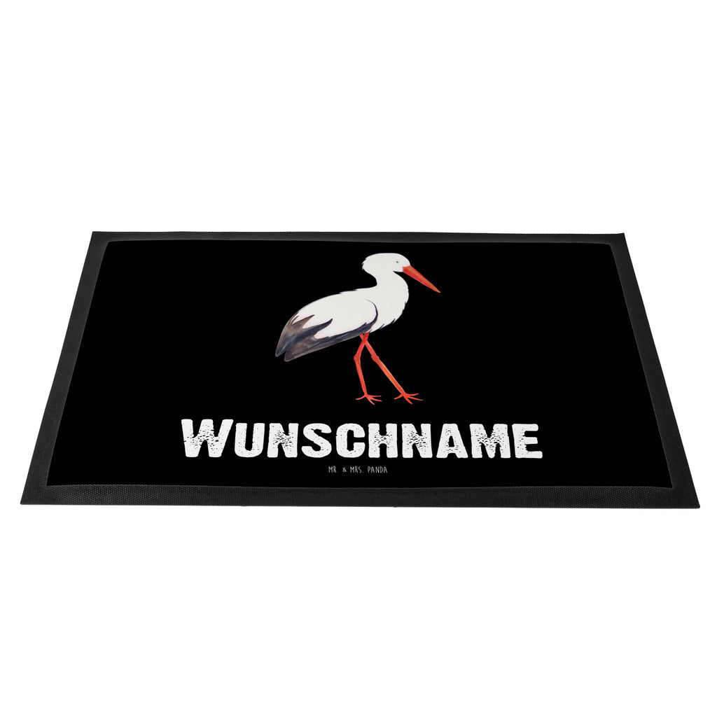 Personalisierte Fußmatte Storch Personalisierte Fußmatte, Fußmatte mit Namen, Personalisieruung, Personalisiert, Fußmatte bedrucken, Türvorleger mit Namen, Haustürmatte personalisiert, Namensfussmatte, Wunschnamen, Bedrucken, Türvorleger personalisiert, süße Tiermotive, gute Laune, lustige Sprüche, Tiere, Storch, Störche, Schwangerschaft, Geburt, Mutter, Mütter, Mutter werden, Schwanger, Babybauch, Baby