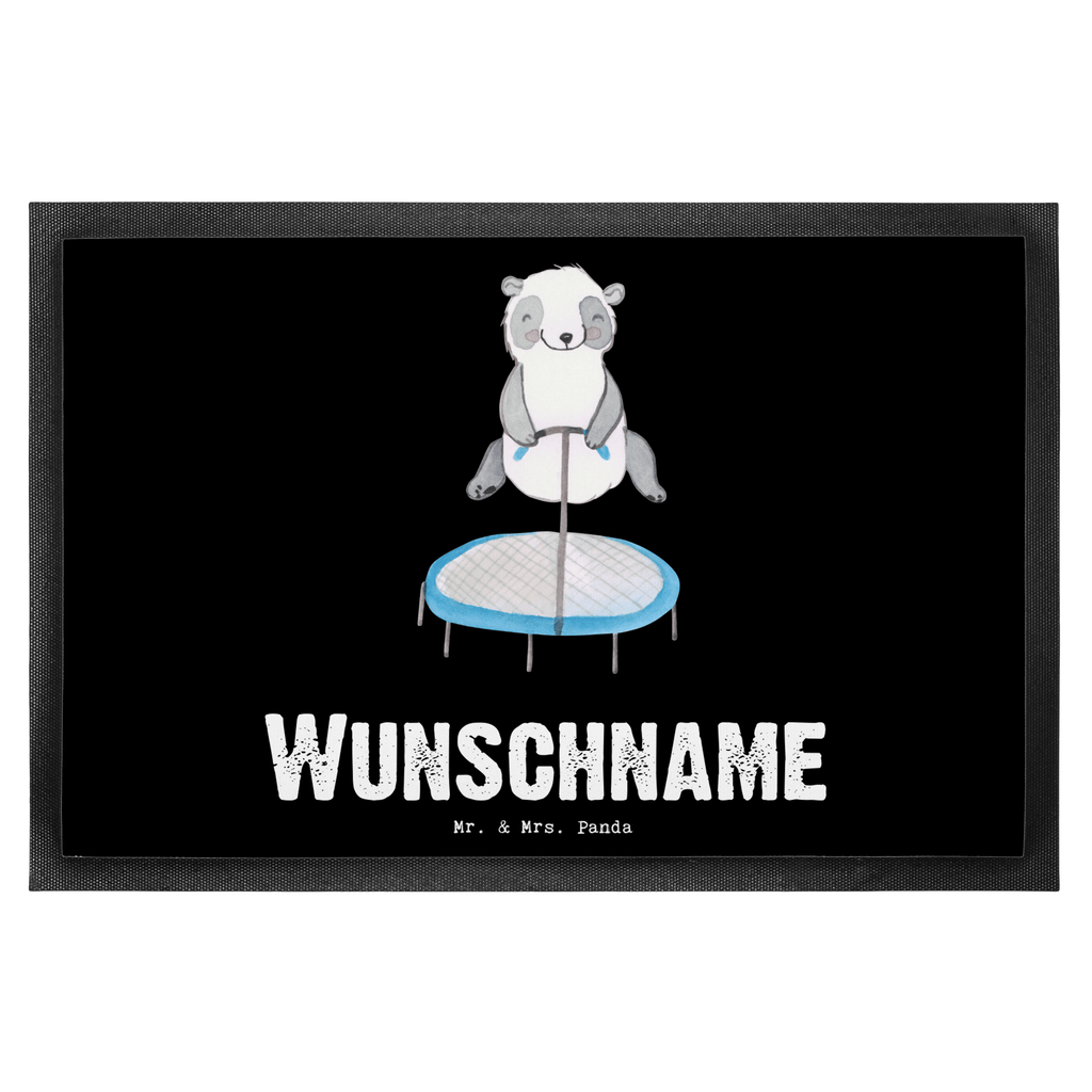 Personalisierte Fußmatte Panda Trampolin springen Tage Personalisierte Fußmatte, Fußmatte mit Namen, Personalisieruung, Personalisiert, Fußmatte bedrucken, Türvorleger mit Namen, Haustürmatte personalisiert, Namensfussmatte, Wunschnamen, Bedrucken, Türvorleger personalisiert, Geschenk, Sport, Sportart, Hobby, Schenken, Danke, Dankeschön, Auszeichnung, Gewinn, Sportler, Trampolin springen, Trampolin Springen, Trampolin Turnen, Fitnessstudio