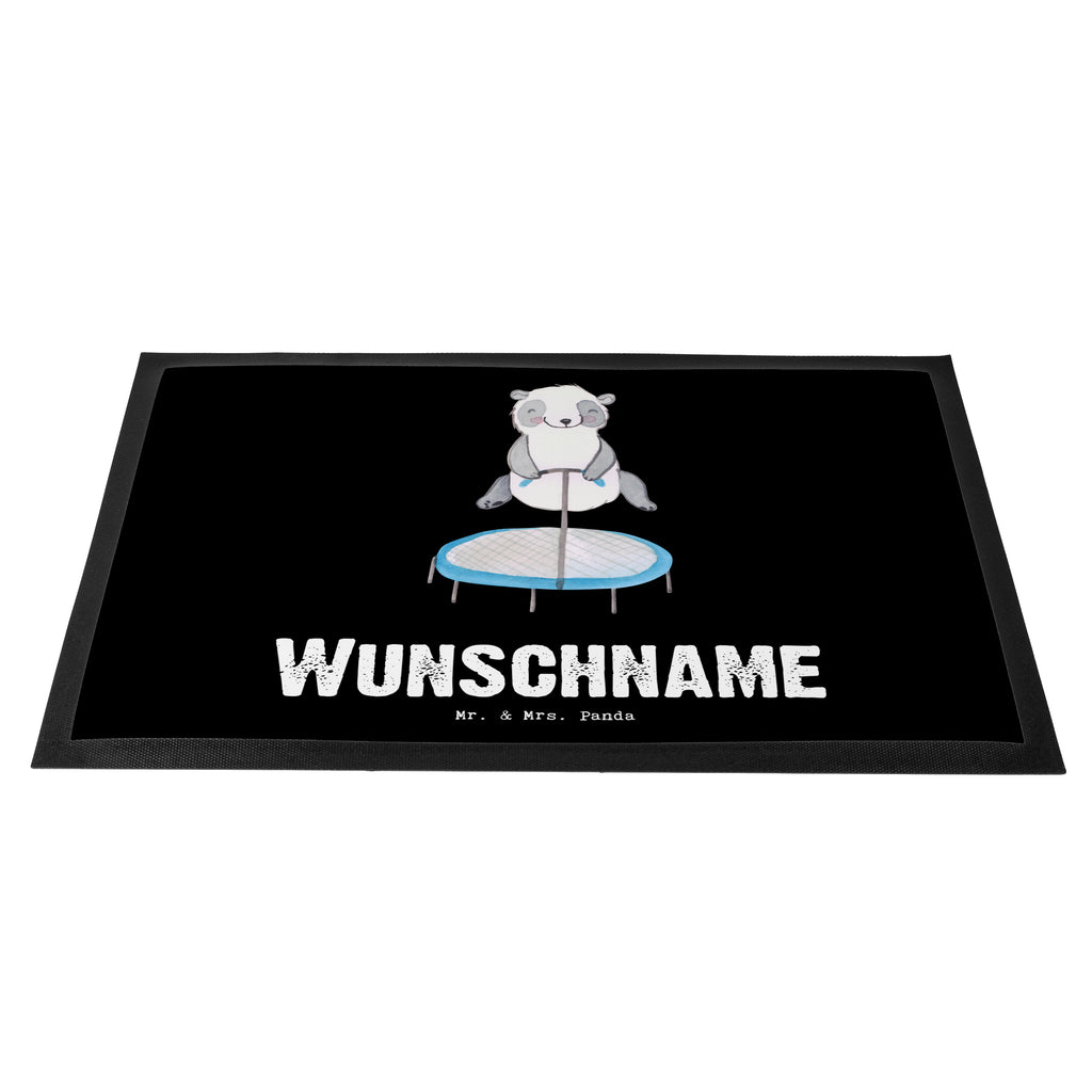 Personalisierte Fußmatte Panda Trampolin springen Tage Personalisierte Fußmatte, Fußmatte mit Namen, Personalisieruung, Personalisiert, Fußmatte bedrucken, Türvorleger mit Namen, Haustürmatte personalisiert, Namensfussmatte, Wunschnamen, Bedrucken, Türvorleger personalisiert, Geschenk, Sport, Sportart, Hobby, Schenken, Danke, Dankeschön, Auszeichnung, Gewinn, Sportler, Trampolin springen, Trampolin Springen, Trampolin Turnen, Fitnessstudio