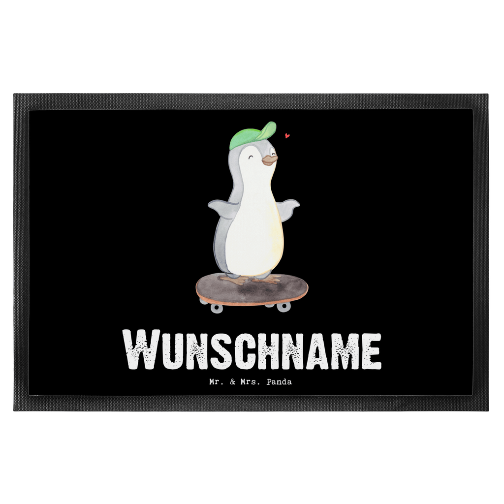 Personalisierte Fußmatte Pinguin Skateboarden Tage Personalisierte Fußmatte, Fußmatte mit Namen, Personalisieruung, Personalisiert, Fußmatte bedrucken, Türvorleger mit Namen, Haustürmatte personalisiert, Namensfussmatte, Wunschnamen, Bedrucken, Türvorleger personalisiert, Geschenk, Sport, Sportart, Hobby, Schenken, Danke, Dankeschön, Auszeichnung, Gewinn, Sportler, Skateboarden, Skateboard fahren, Skaten, Skateboard, Skateplatz