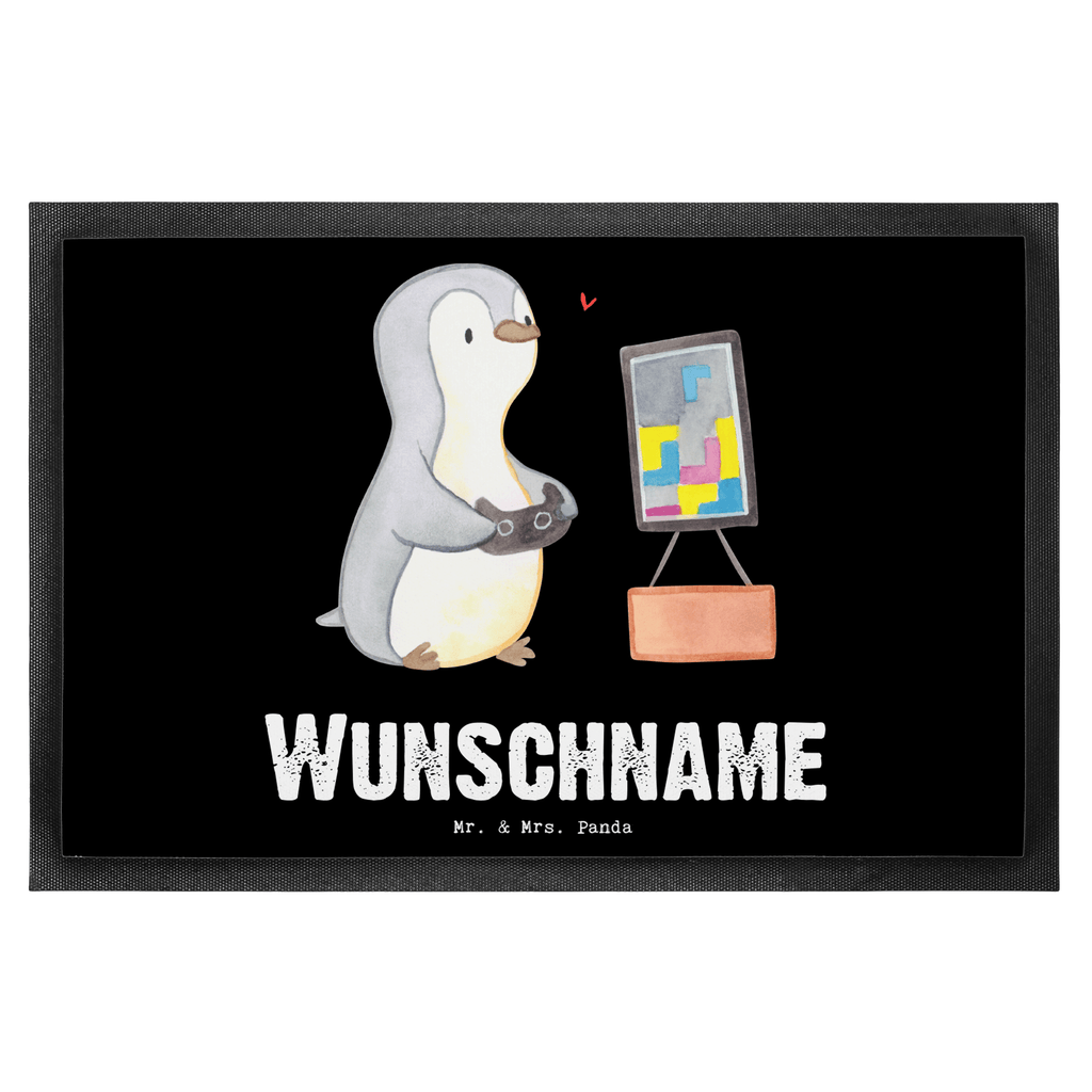 Personalisierte Fußmatte Pinguin Zocken Tage Personalisierte Fußmatte, Fußmatte mit Namen, Personalisieruung, Personalisiert, Fußmatte bedrucken, Türvorleger mit Namen, Haustürmatte personalisiert, Namensfussmatte, Wunschnamen, Bedrucken, Türvorleger personalisiert, Geschenk, Sport, Sportart, Hobby, Schenken, Danke, Dankeschön, Auszeichnung, Gewinn, Sportler, Zocken, Gaming, Videospiele, Videogames