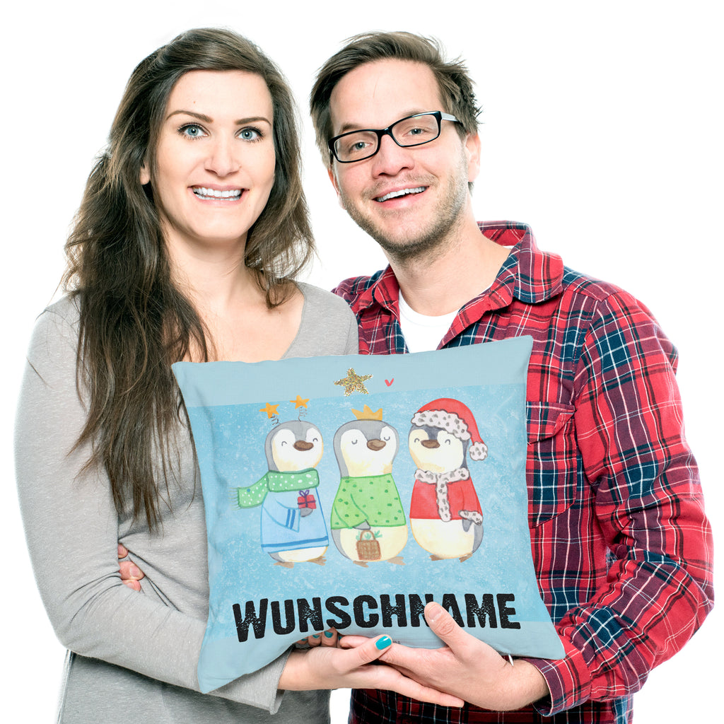 Personalisiertes Kissen Winterzeit Heilige drei Könige Kissen, personalisiert, Name, Wunschname, bedrucken, Kopfkissen, Winter, Weihnachten, Weihnachtsdeko, Nikolaus, Advent, Heiligabend, Wintermotiv, Weihnachtsmann, Heilige drei Könige, Weihnachtstage, Weihnachtszeit