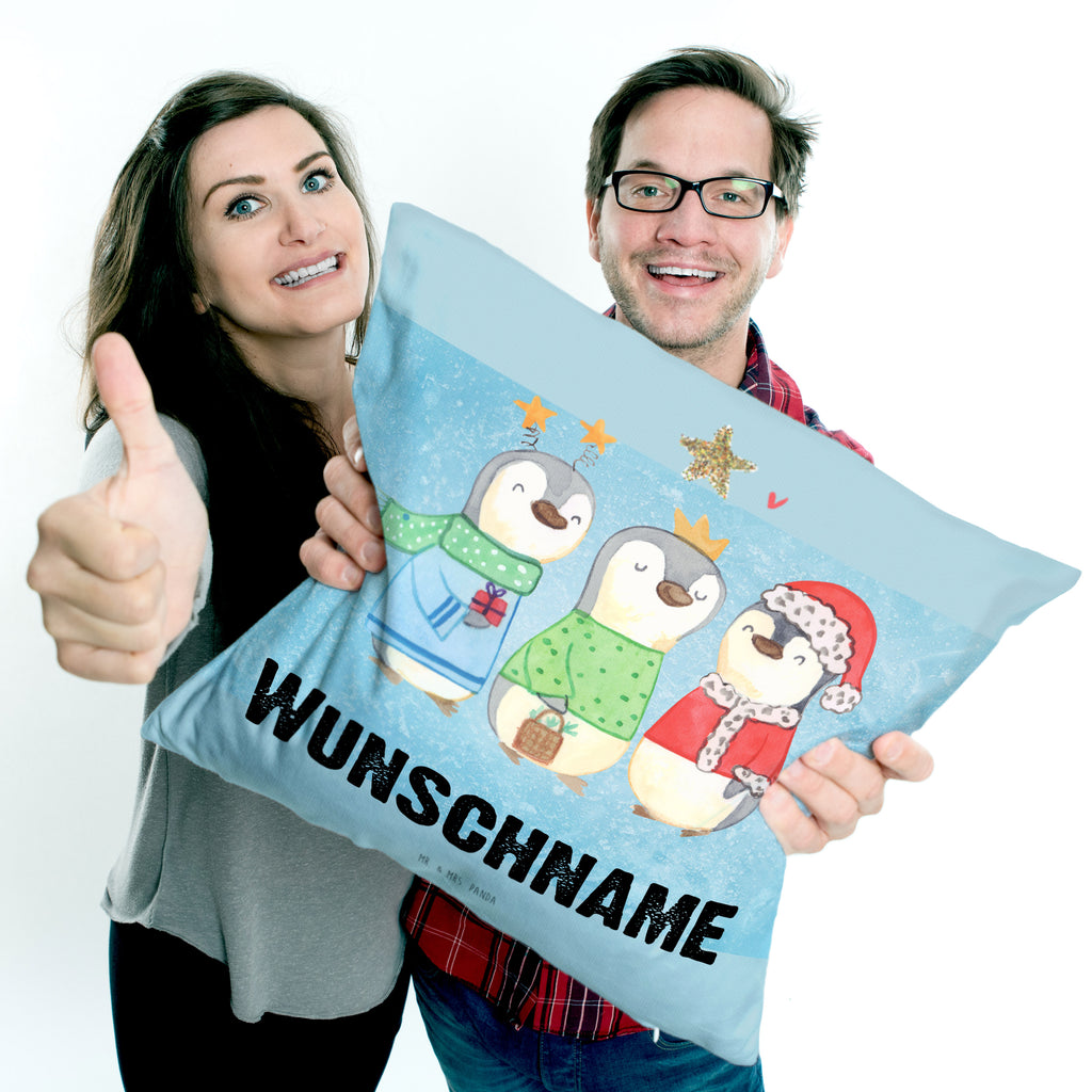 Personalisiertes Kissen Winterzeit Heilige drei Könige Kissen, personalisiert, Name, Wunschname, bedrucken, Kopfkissen, Winter, Weihnachten, Weihnachtsdeko, Nikolaus, Advent, Heiligabend, Wintermotiv, Weihnachtsmann, Heilige drei Könige, Weihnachtstage, Weihnachtszeit