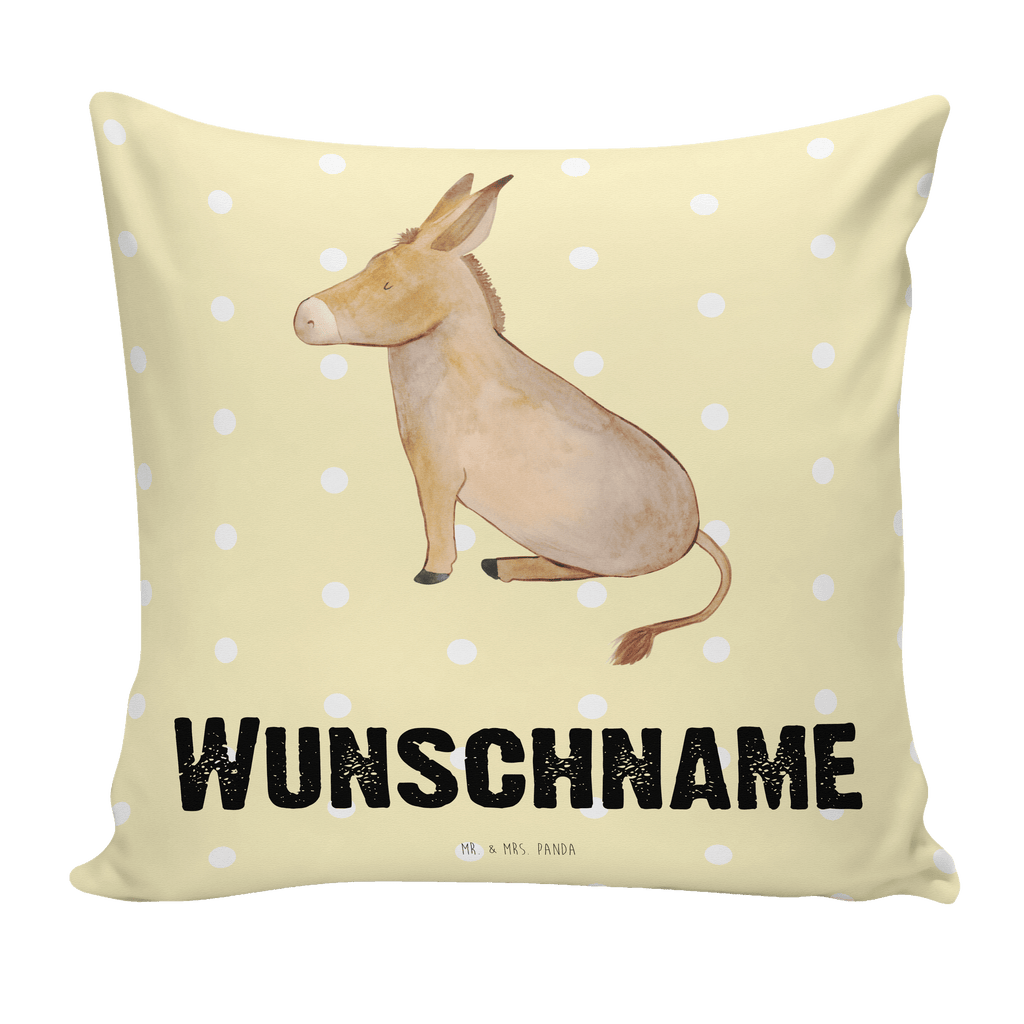 Personalisiertes Kissen Esel Kissen, personalisiert, Name, Wunschname, bedrucken, Kopfkissen, Tiermotive, Gute Laune, lustige Sprüche, Tiere, Esel, Weisheit, Lebensmut, Lebensglück, Ziel, Lebensziel, Mut, erfolg, tapferkeit, positive gedanken, zuversicht