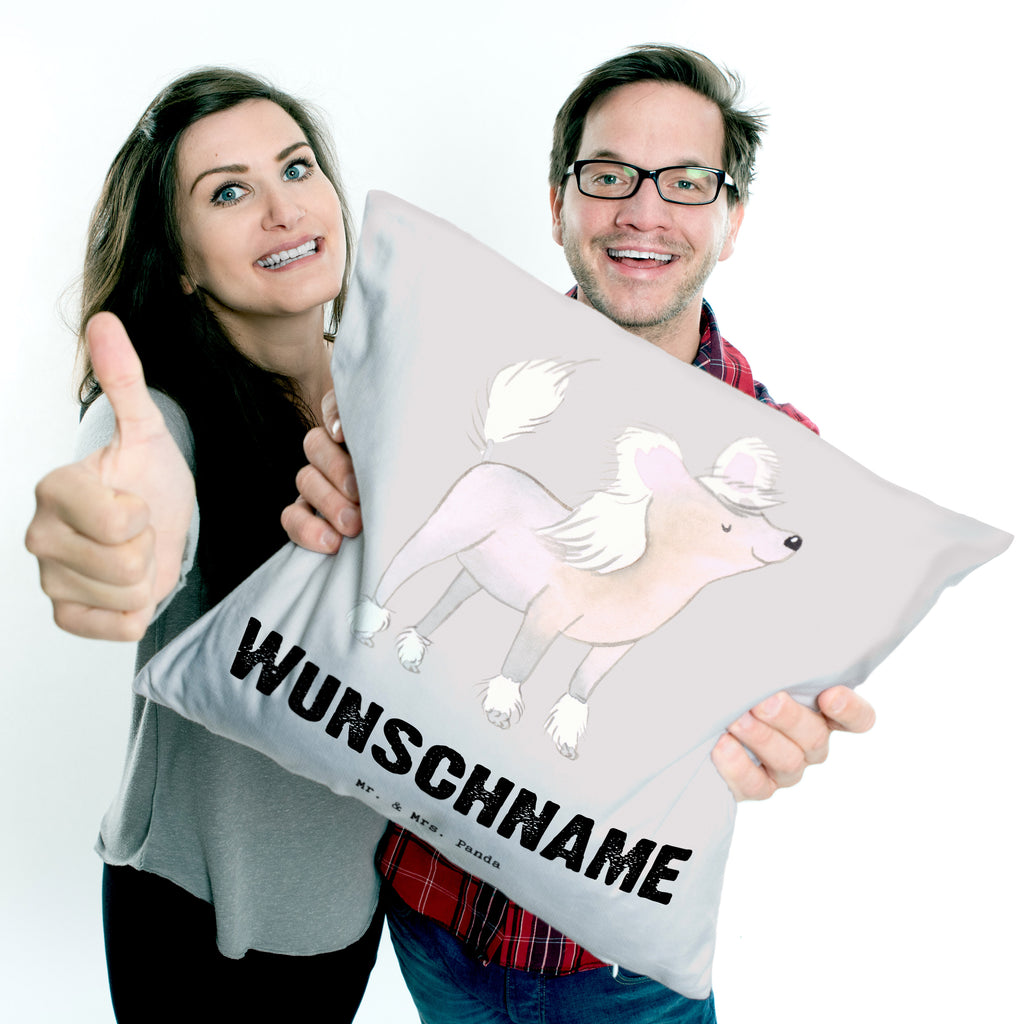 Personalisiertes Kissen Chinesischer Schopfhund Lebensretter Kissen, personalisiert, Name, Wunschname, bedrucken, Kopfkissen, Hund, Hunderasse, Rassehund, Hundebesitzer, Geschenk, Tierfreund, Schenken, Welpe, Chinesischer Schopfhund, Chinese Crested Dog