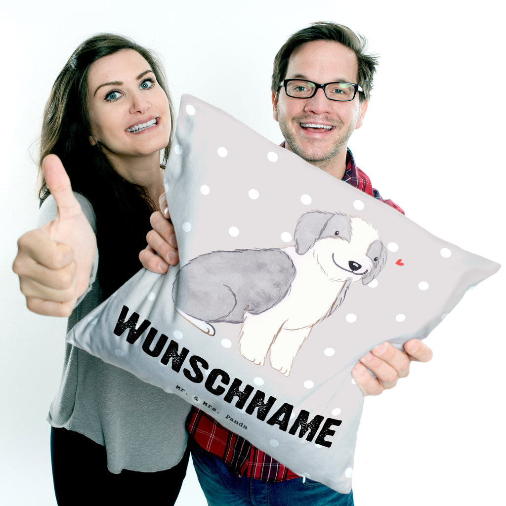 Personalisiertes Kissen Bearded Collie Lebensretter Kissen, personalisiert, Name, Wunschname, bedrucken, Kopfkissen, Hund, Hunderasse, Rassehund, Hundebesitzer, Geschenk, Tierfreund, Schenken, Welpe, Bearded Collie, britischer Hütehund