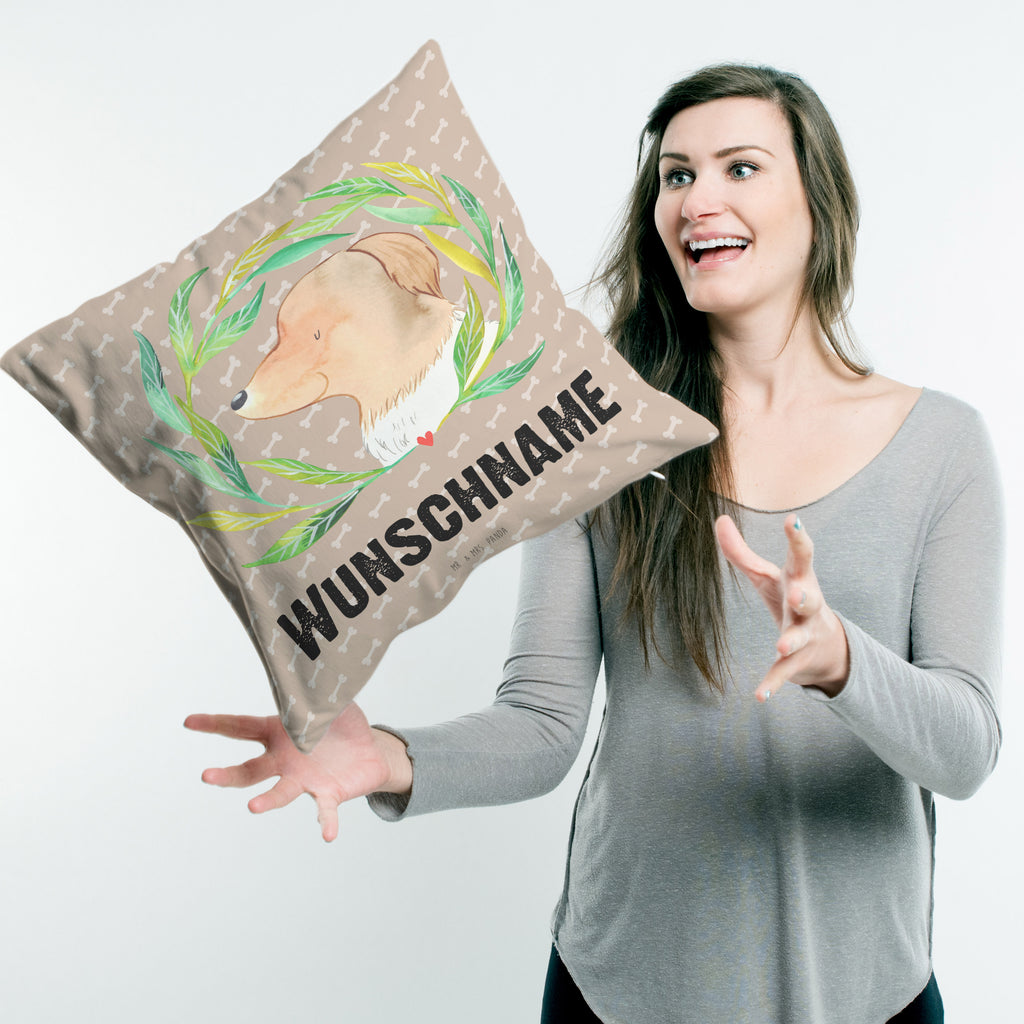 Personalisiertes Kissen Hund Ranke Kissen, personalisiert, Name, Wunschname, bedrucken, Kopfkissen, Hund, Hundemotiv, Haustier, Hunderasse, Tierliebhaber, Hundebesitzer, Sprüche, Ranke, Therapie, Selbsttherapie, Hundeliebe, Hundeglück, Hunde
