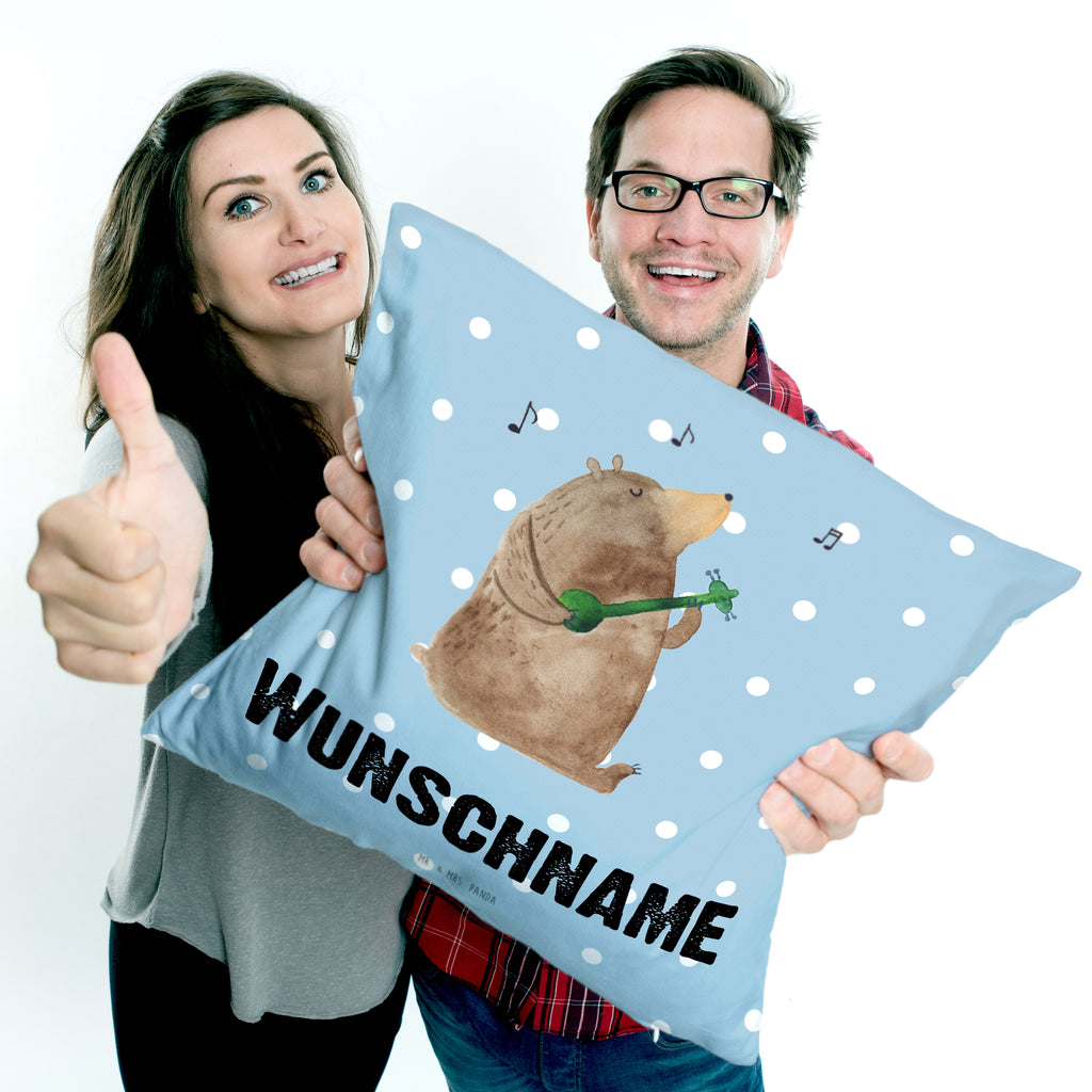 Personalisiertes Kissen Bär Lied Kissen, personalisiert, Name, Wunschname, bedrucken, Kopfkissen, Bär, Teddy, Teddybär, Bärchen, Bear, Liebeslied, Lied, Song, Valentinstag, Valentine, Geschenk, Partner, Liebe, Freundin, Frau, Herz, Spruch