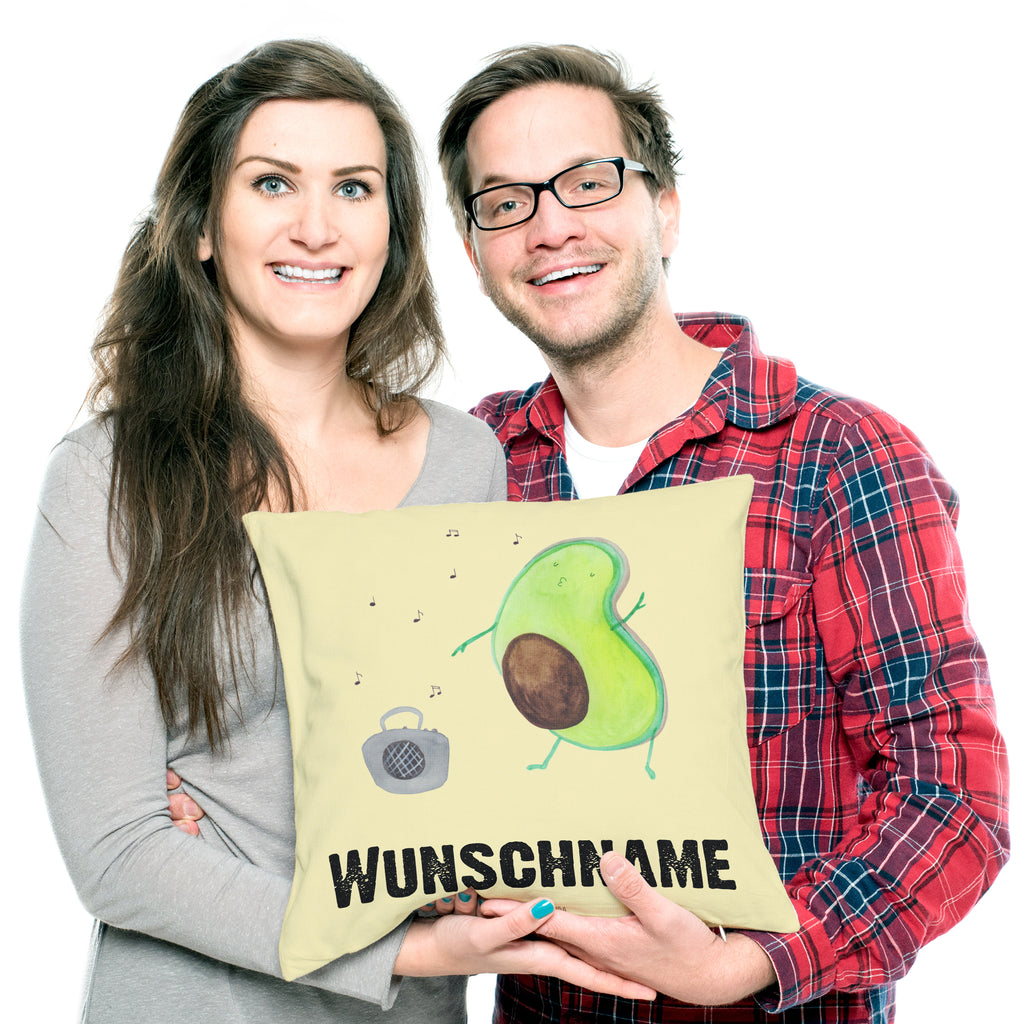 Personalisiertes Kissen Avocado tanzt Kissen, personalisiert, Name, Wunschname, bedrucken, Kopfkissen, Avocado, Veggie, Vegan, Gesund