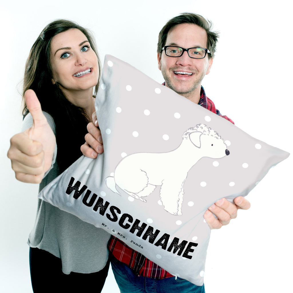 Personalisiertes Kissen Bedlington Terrier Lebensretter Kissen, personalisiert, Name, Wunschname, bedrucken, Kopfkissen, Hund, Hunderasse, Rassehund, Hundebesitzer, Geschenk, Tierfreund, Schenken, Welpe, Bedlington Terrier, Terrier